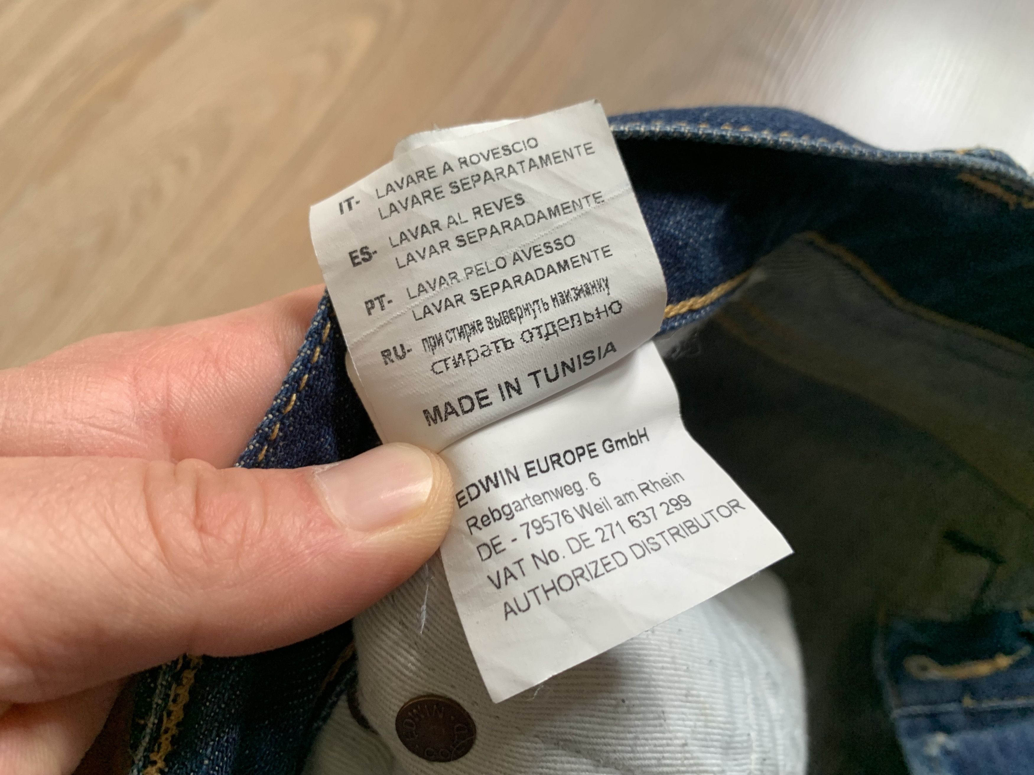 Edwin Vintage Edwin ED-80 Rainbow Selvedge Denim Slim Jeans Size US 30 / EU 46 - 13 Thumbnail