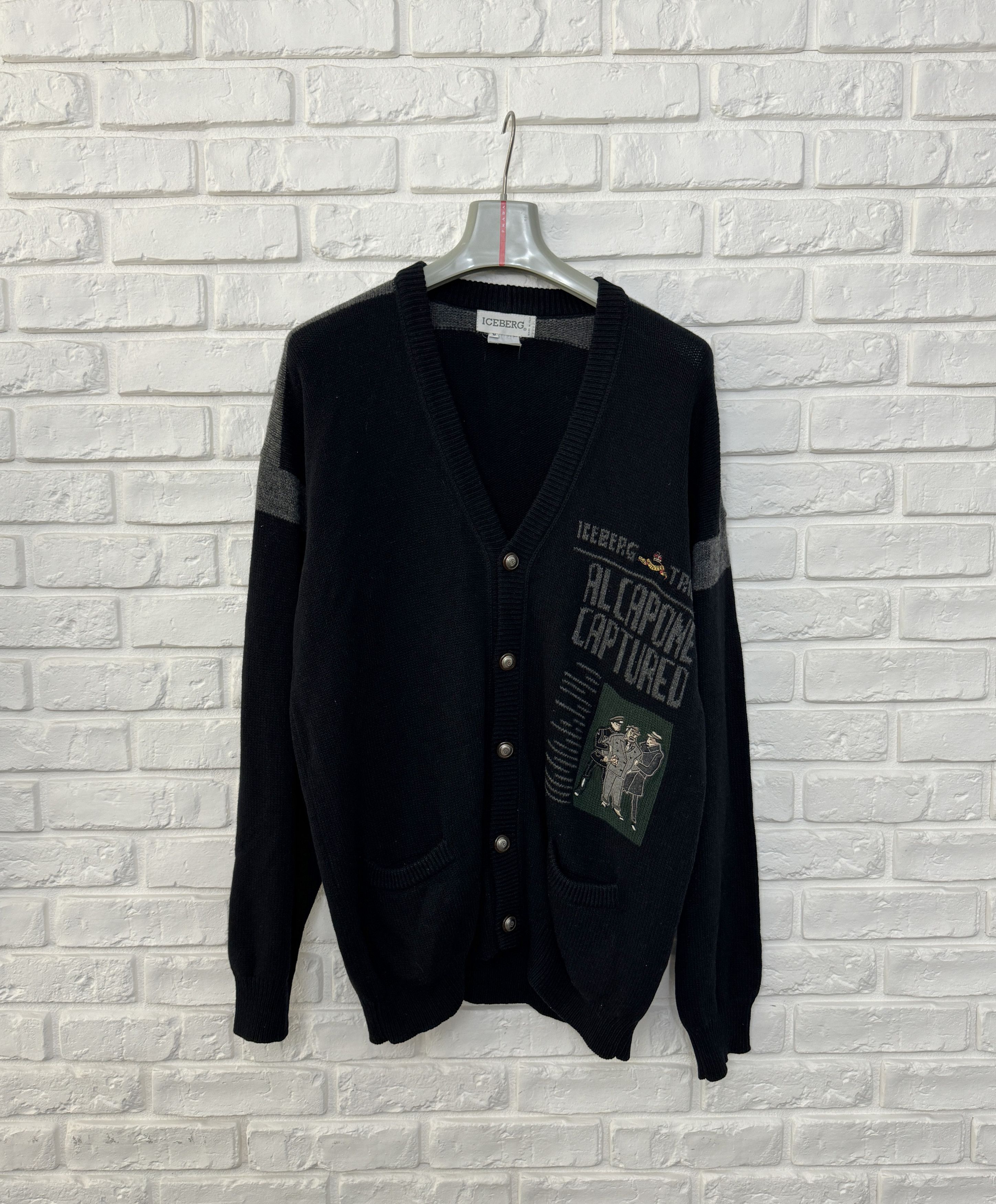 Iceberg Iceberg History Al Capone Captured Print Cardigan Size V XL Size US XL / EU 56 / 4 - 1 Thumbnail