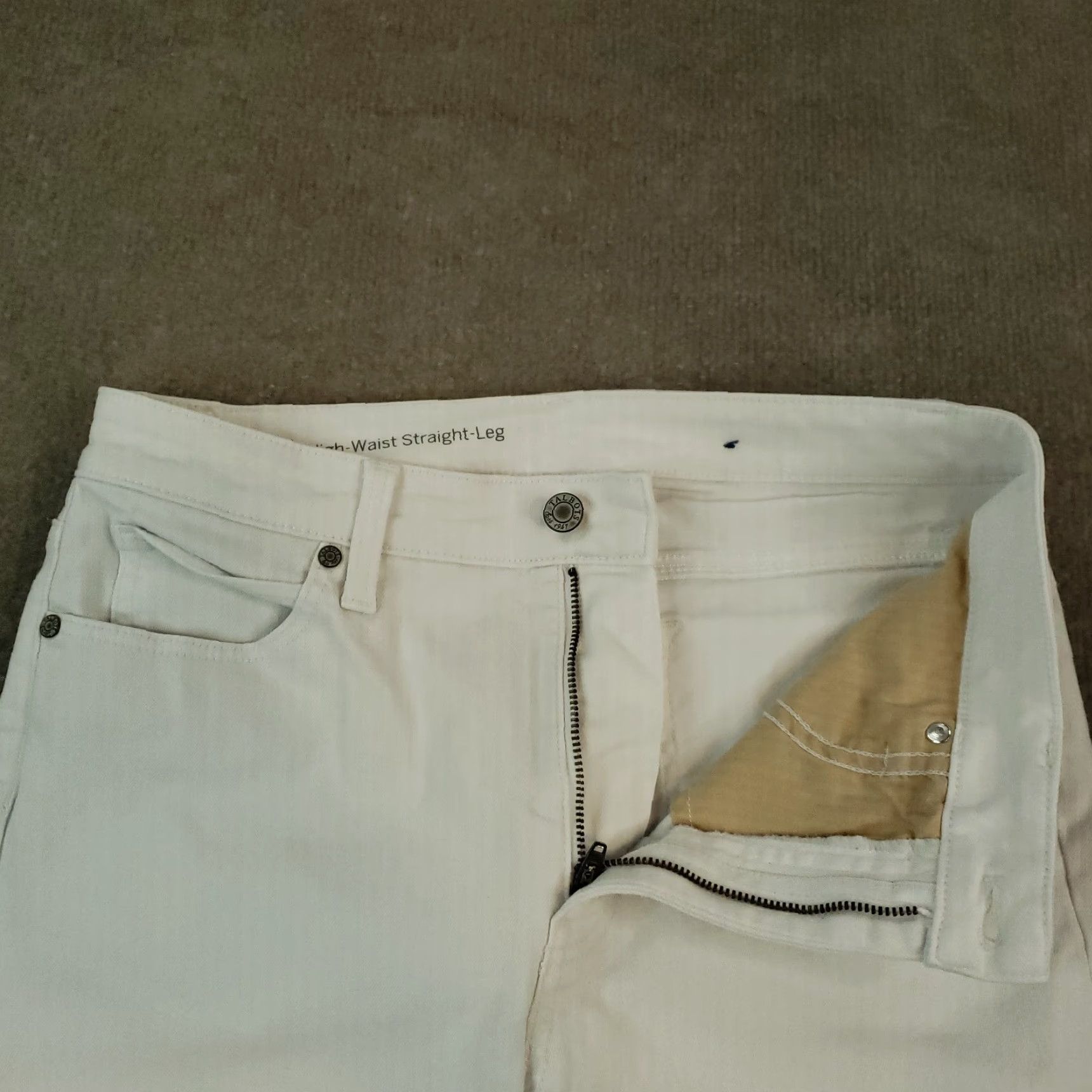 Talbots Talbots Women's Petite White High Rise Straight Leg Stretch Jeans Size 6 Size 30" / US 8 / IT 44 - 6 Thumbnail