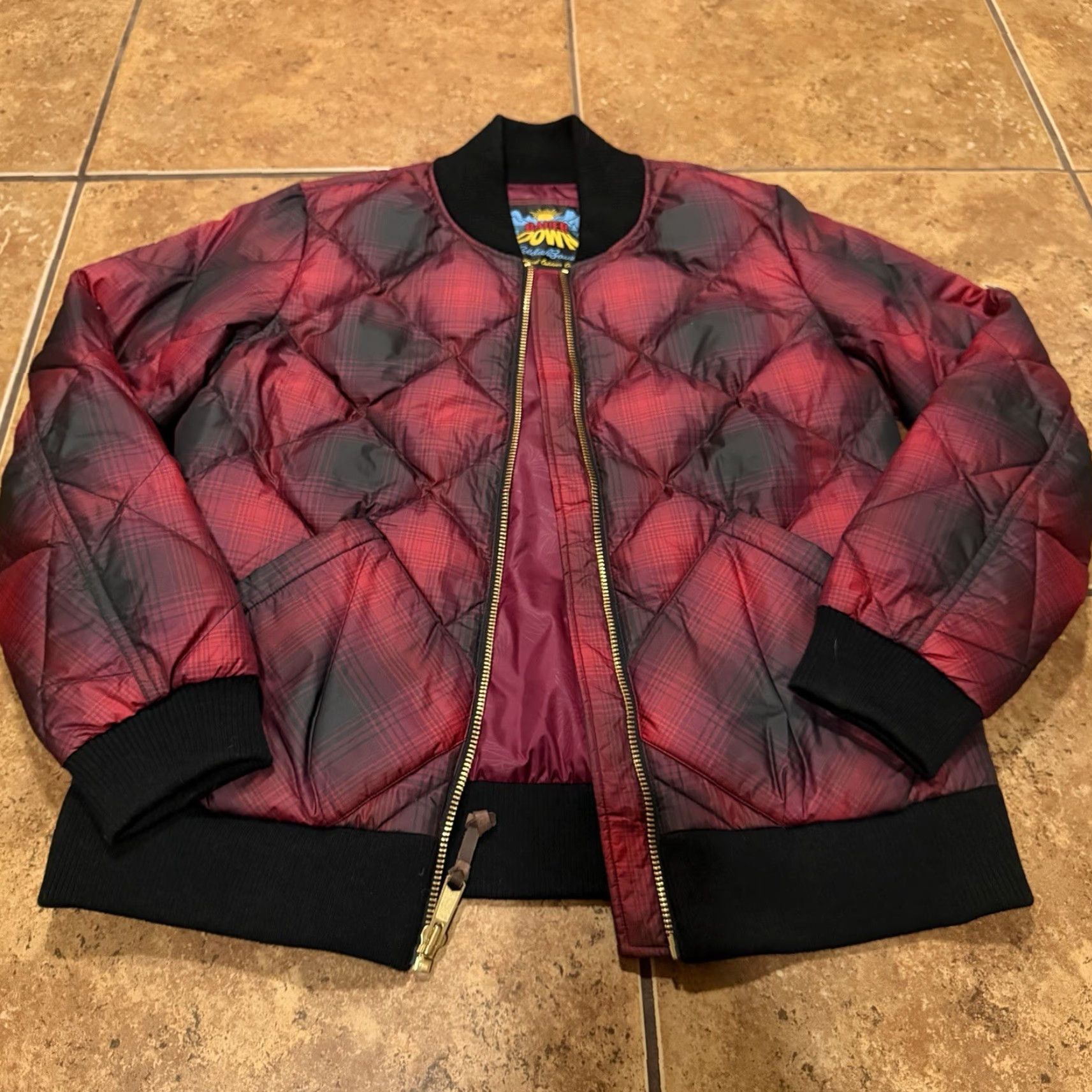 Eddie Bauer Eddie Bauer Down Jacket 1936 Skyliner Model Red Plaid Quilted Large Puffer Jacket Size L / US 10 / IT 46 - 3 Thumbnail