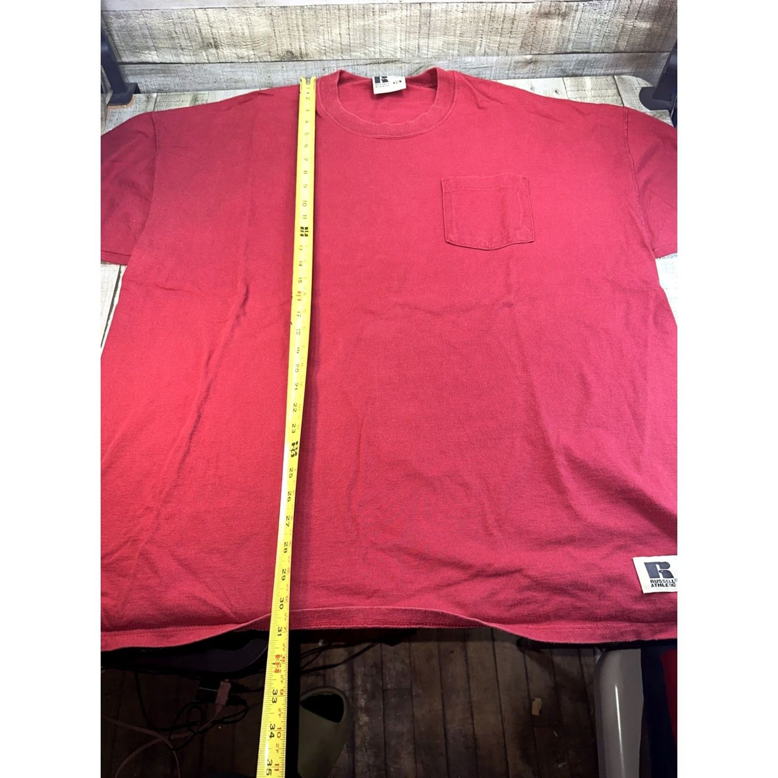Russell Athletic VINTAGE Russell Athletic T-Shirt Oversized Pocket XL Red Men Mens XL Shirt Size US XL / EU 56 / 4 - 7 Thumbnail