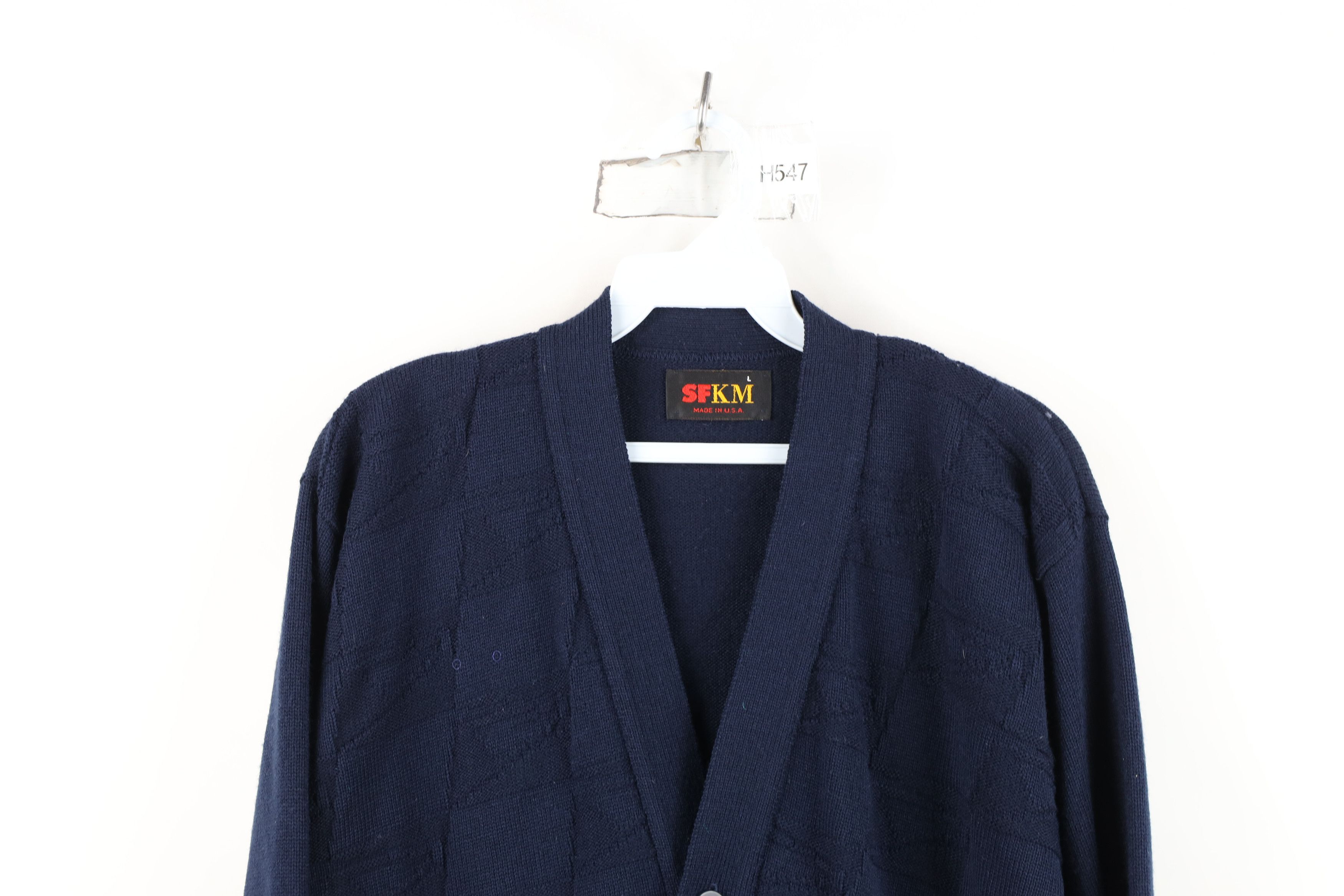 Vintage Vintge 90s Postal Service Eagle Knit Cardigan Sweater USA Size US L / EU 52-54 / 3 - 2 Thumbnail