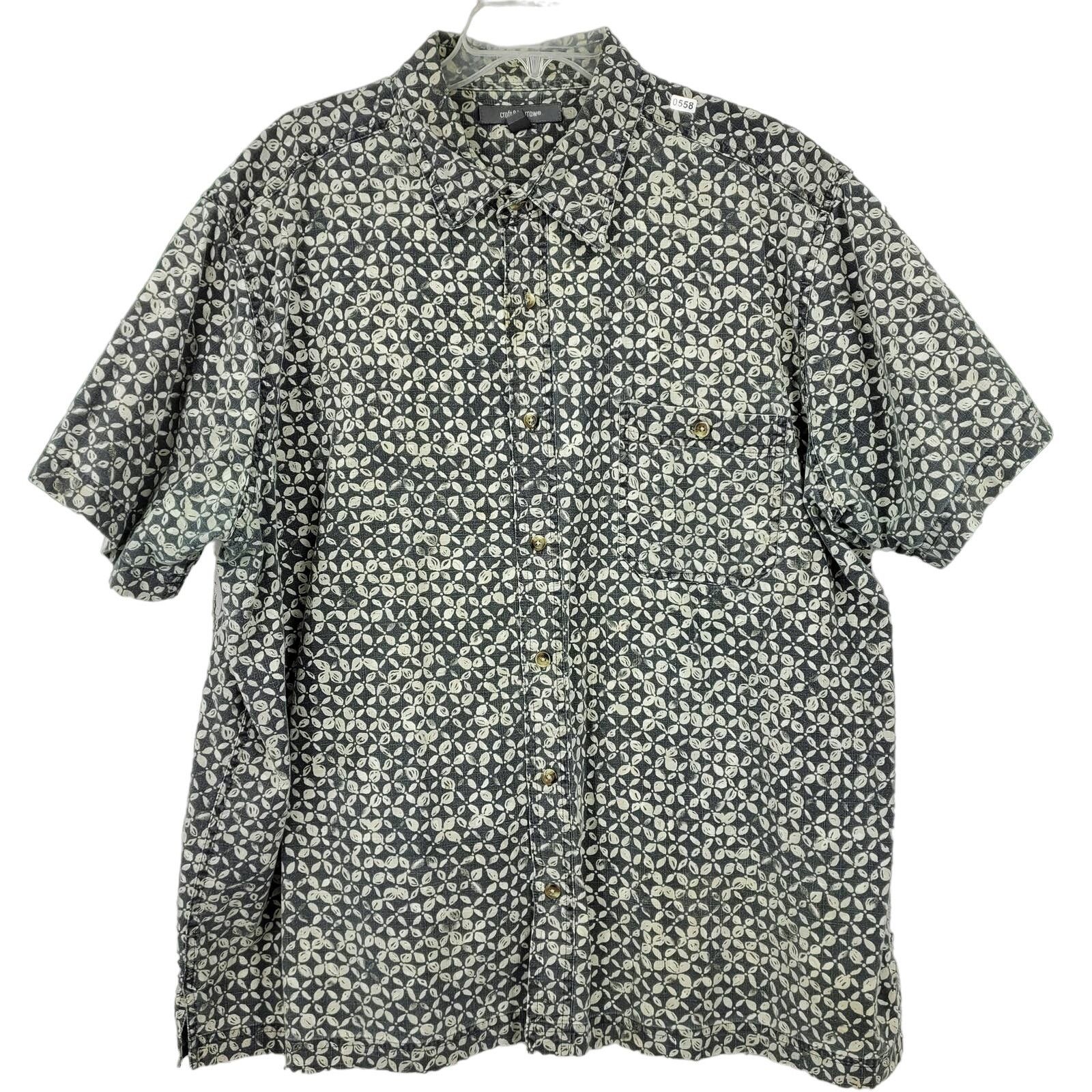 Other Croft & Barrow Gray Floral Hawaiian Aloha Shirt XXL 1601 Size US XXL / EU 58 / 5 - 1 Thumbnail