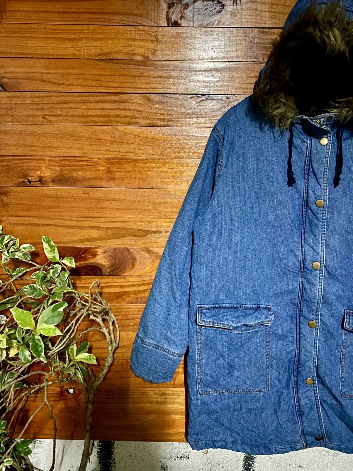 Japanese Brand Vintage Denim Parka Jacket Winter Coat Streetwear Outerwear Size US M / EU 48-50 / 2 - 8 Thumbnail
