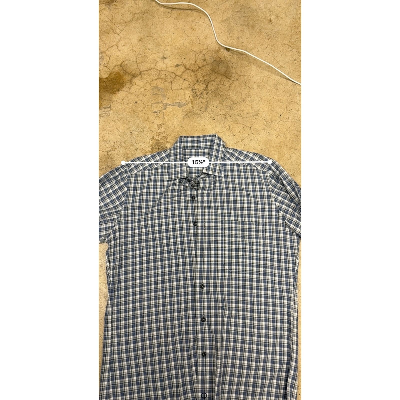 David Donahue David Donahue Dress Shirt Mens Blue Check Twill Button Up M Size US M / EU 48-50 / 2 - 9 Thumbnail