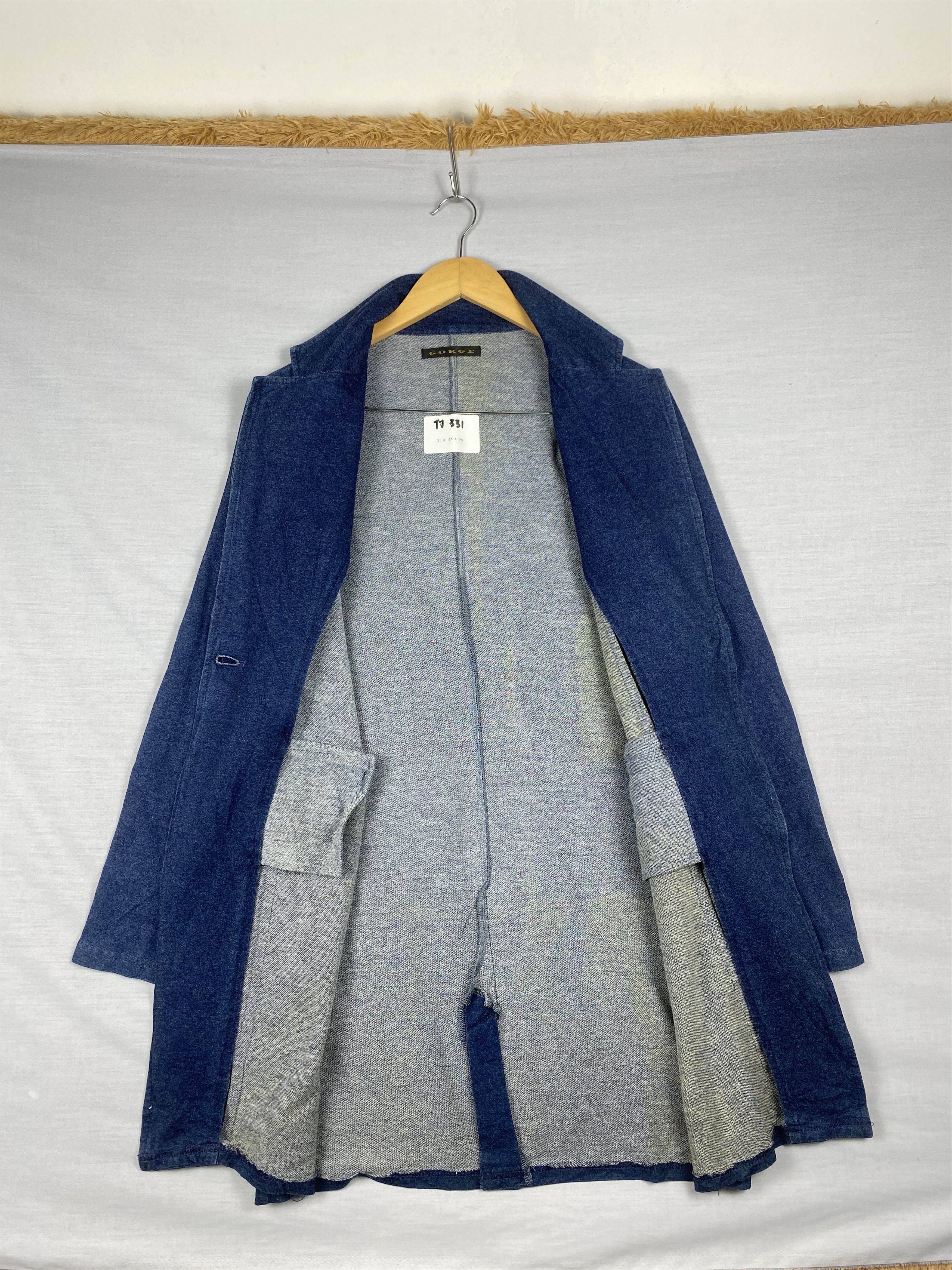 Japanese Brand Vintage Gorge Like Denim Long Jacket Size US S / EU 44-46 / 1 - 3 Thumbnail