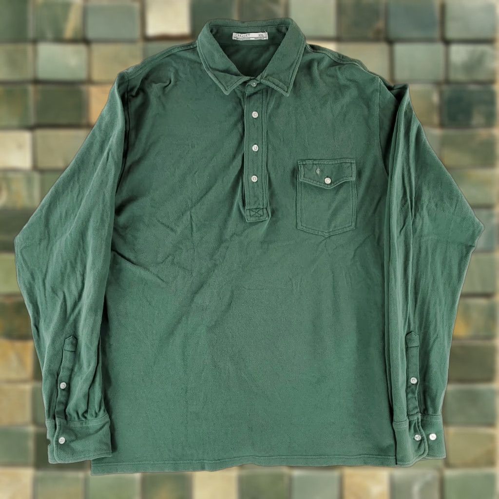 Vintage Criquet Polo Shirt Long Sleeve Green Chest Pocket Mens XXL Size US XXL / EU 58 / 5 - 1 Thumbnail
