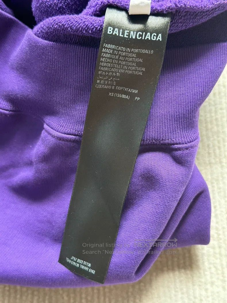 Balenciaga Balenciaga Wash and Embroidered Logo Hoodie Size US XS / EU 42 / 0 - 3 Thumbnail