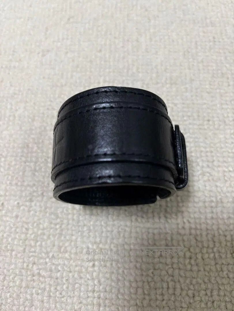 Bape black leather adjustable wristband with logo. Size ONE SIZE - 4 Thumbnail