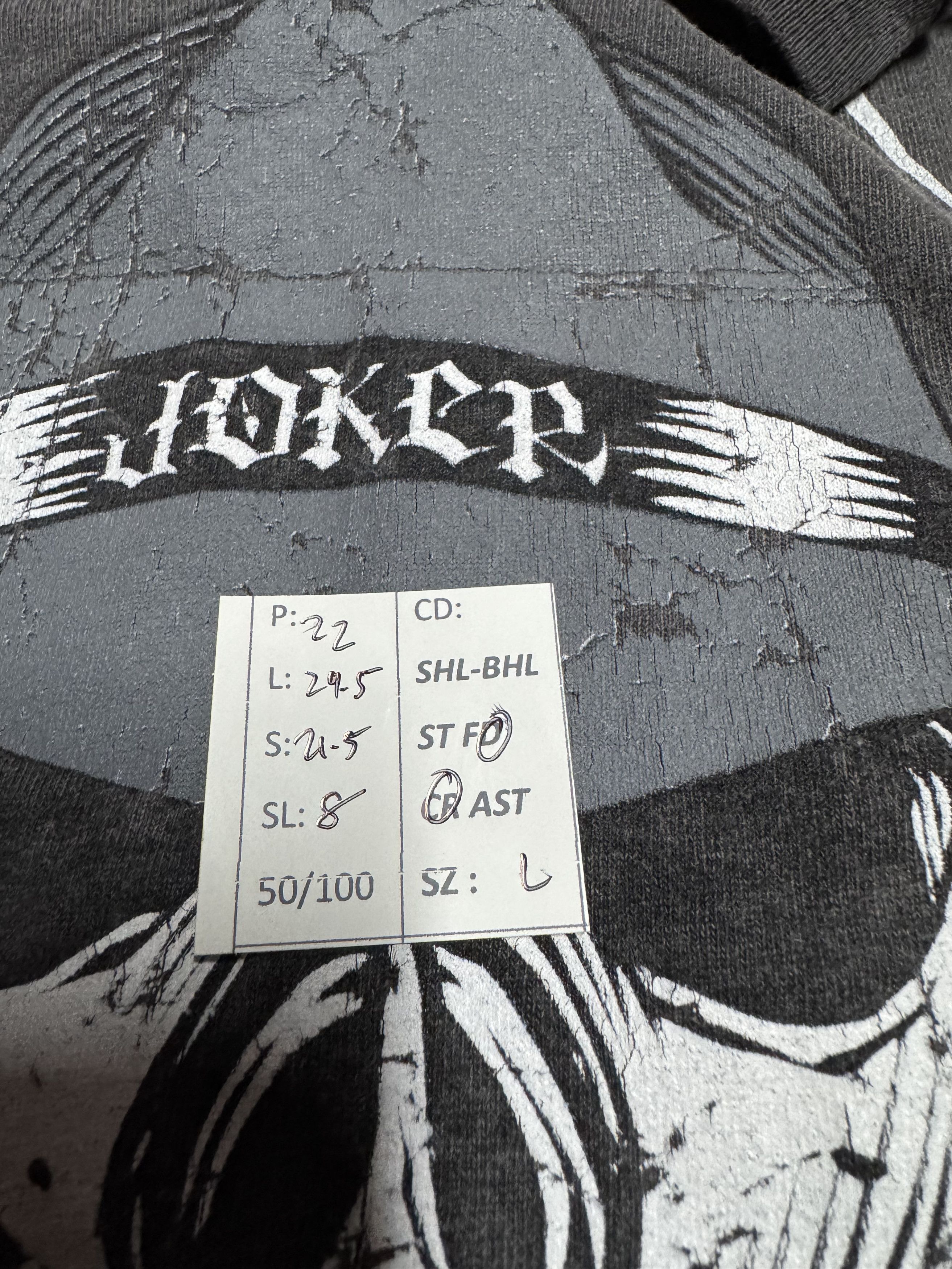 Vintage VINTAGE 90'S JOKER MAFIA ROSES SKULL WORN & FADED VERY RARE Size US L / EU 52-54 / 3 - 17 Thumbnail