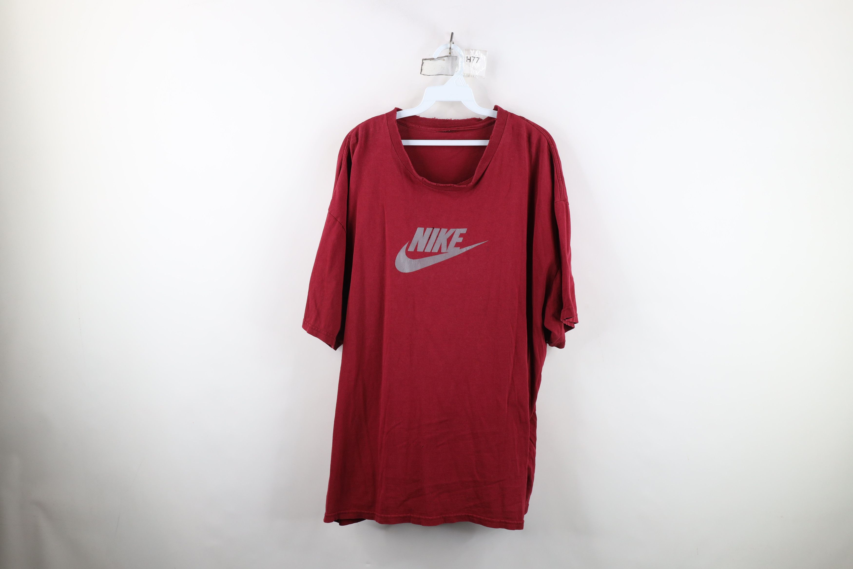Nike Vintage 90s Nike Scott Big Swoosh Short Sleeve T-Shirt Size US XXL / EU 58 / 5 - 1 Thumbnail