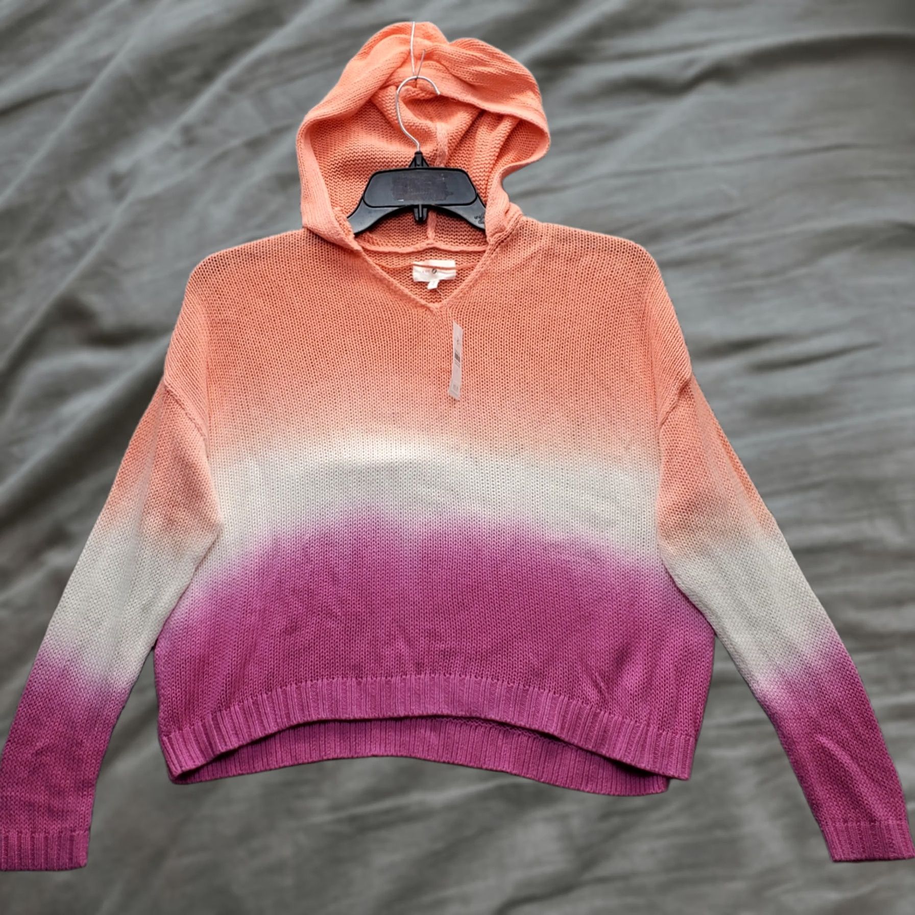 Lou & Grey Lou & Grey Hooded Sweater Womens S Multicolor Colorblock Knit Long Sleeve Pullover Size S / US 4 / IT 40 - 1 Thumbnail
