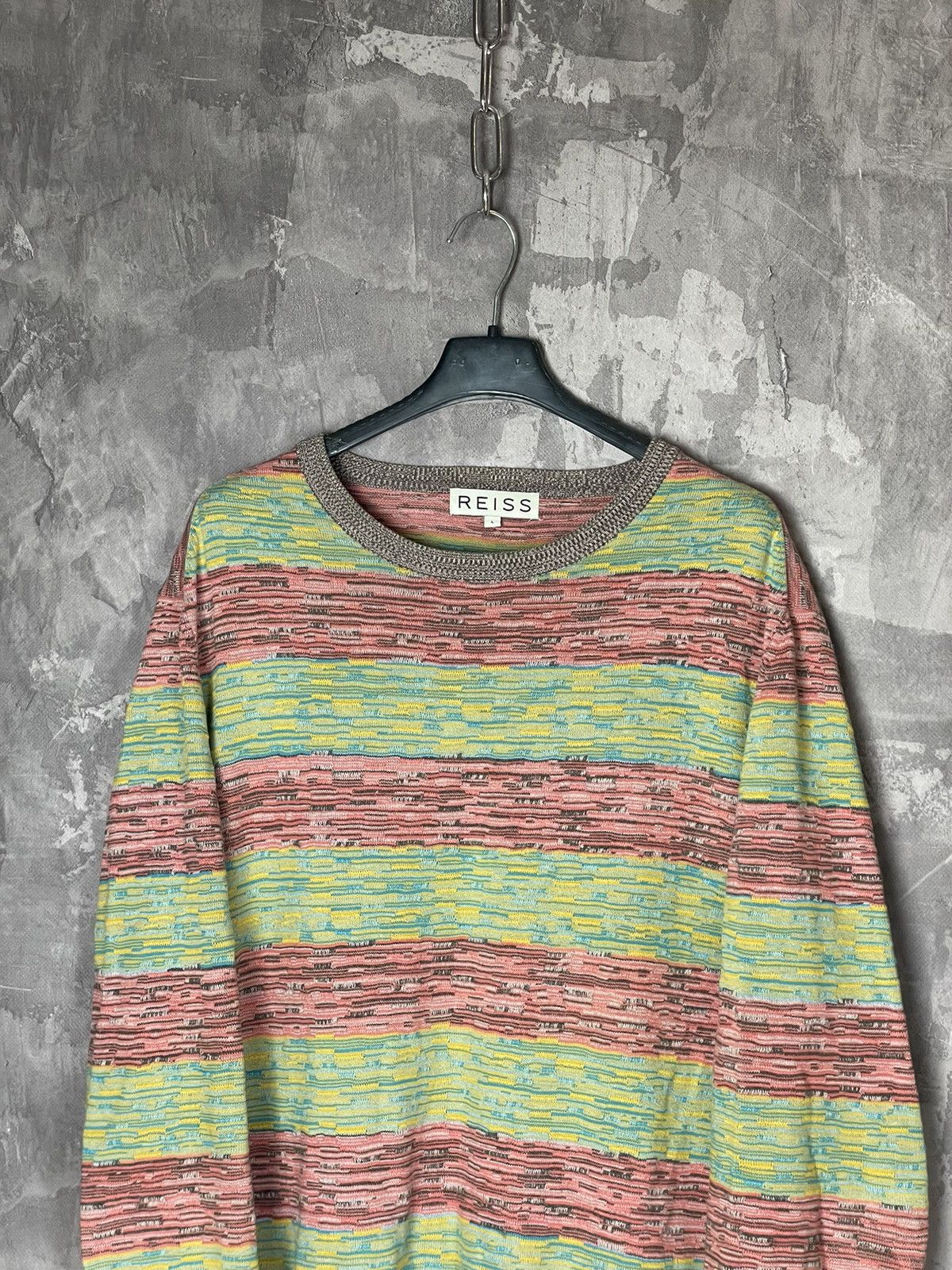Reiss × Vintage Reiss Vintage Knitted Multicolour Sweater Size US L / EU 52-54 / 3 - 2 Thumbnail