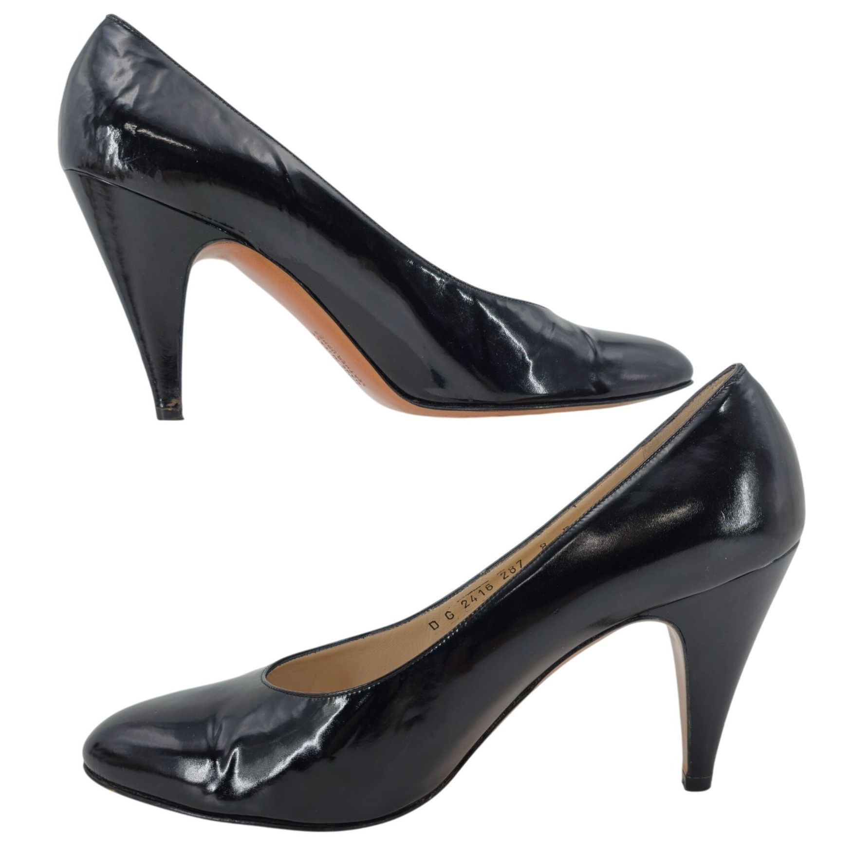 Saks Fifth Avenue × Salvatore Ferragamo Vintage Salvatore Ferragamo Black Leather Dress Pumps Womens Size US 8 / IT 38 - 6 Thumbnail