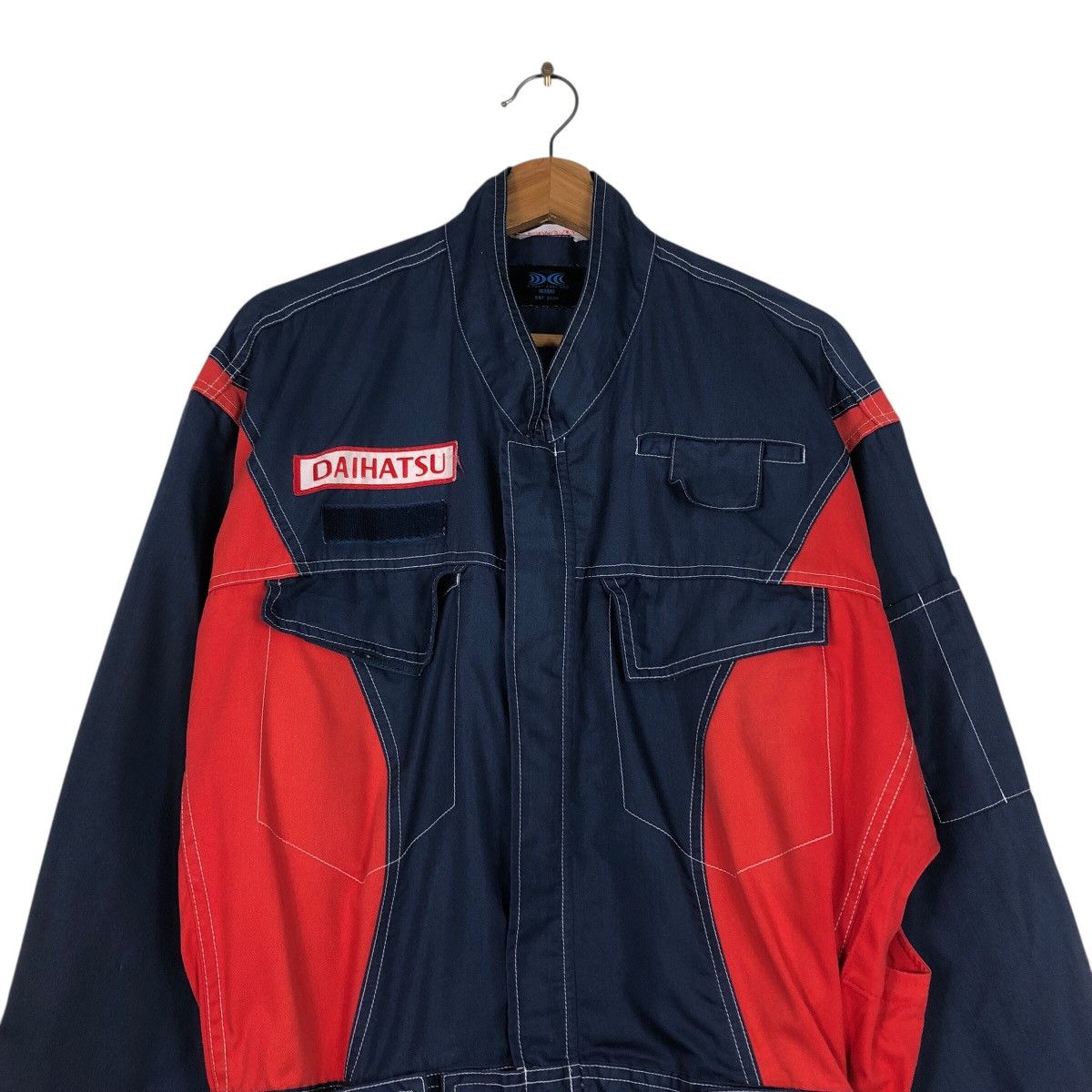 Japanese Brand 📌Vintage Coverall Worker Racing Daihatsu JDM Big Logo Size US 38 / EU 54 - 4 Thumbnail