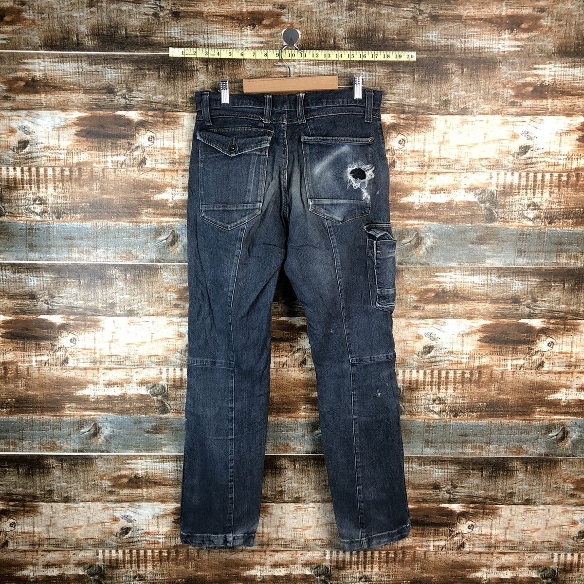 Japanese Brand Japanese Brand Blue utility worker Multipocket Pants #A2164 Size US 33 - 18 Thumbnail