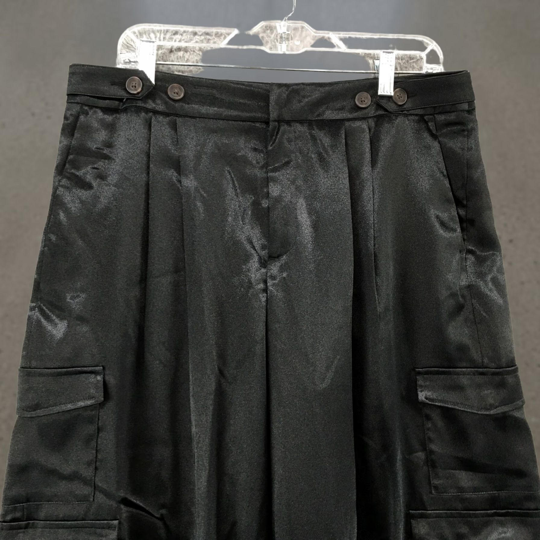 Vintage A New Day Cargo Pants Womens 12 Black High Rise Zip Fly NEW Pants Women 12 Wide Leg? Size 34" / US 12 / IT 48 - 1 Thumbnail