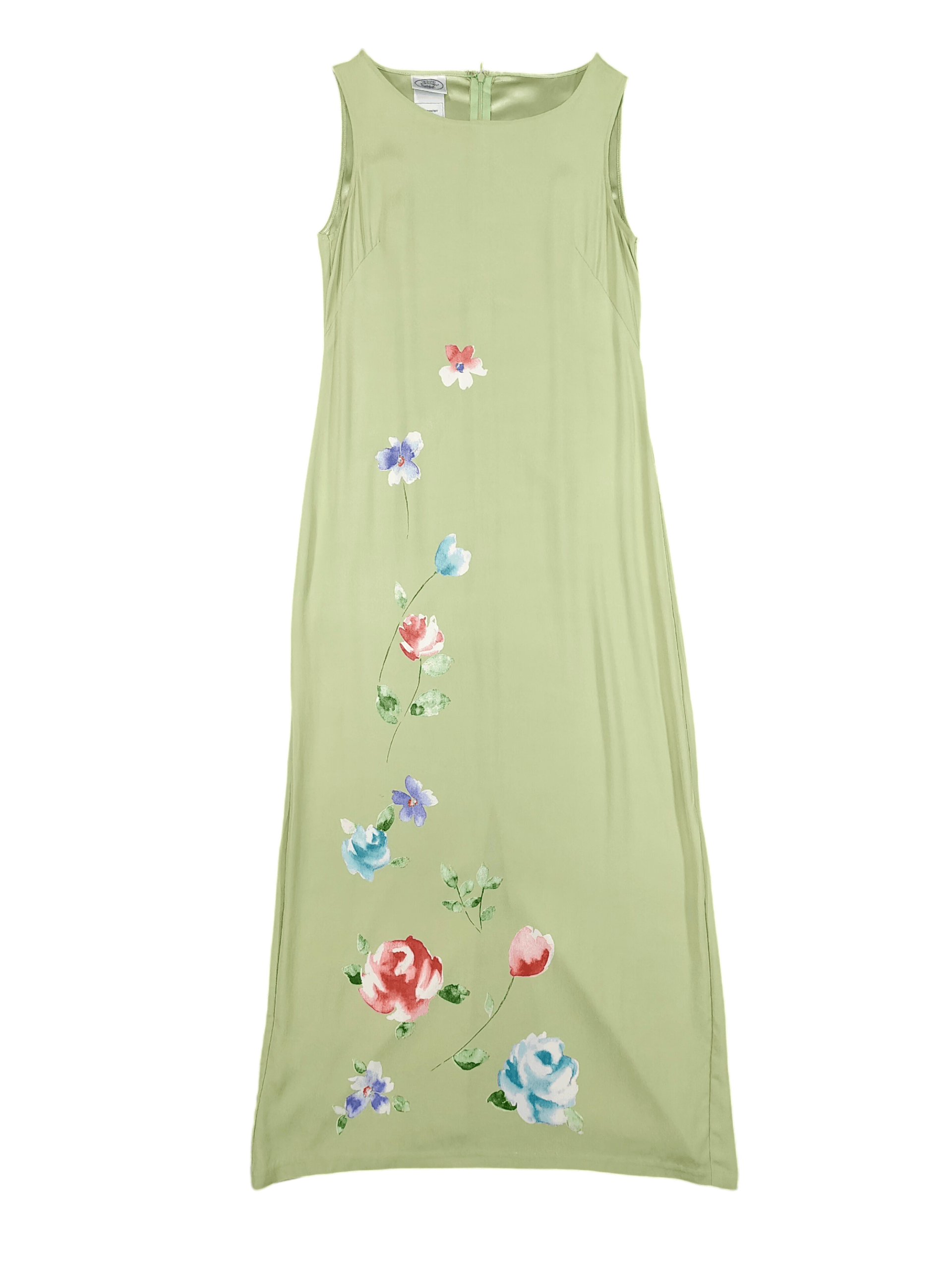 90s Laura Ashley Flowers Art Viscose Maxi Dress