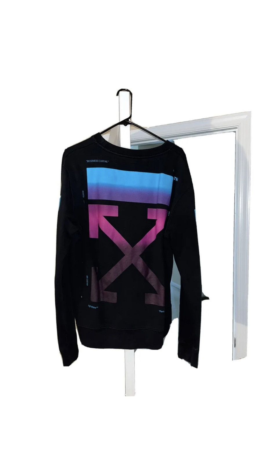 image of Off White Gradient Sweater in Black, Men's (Size Large)
