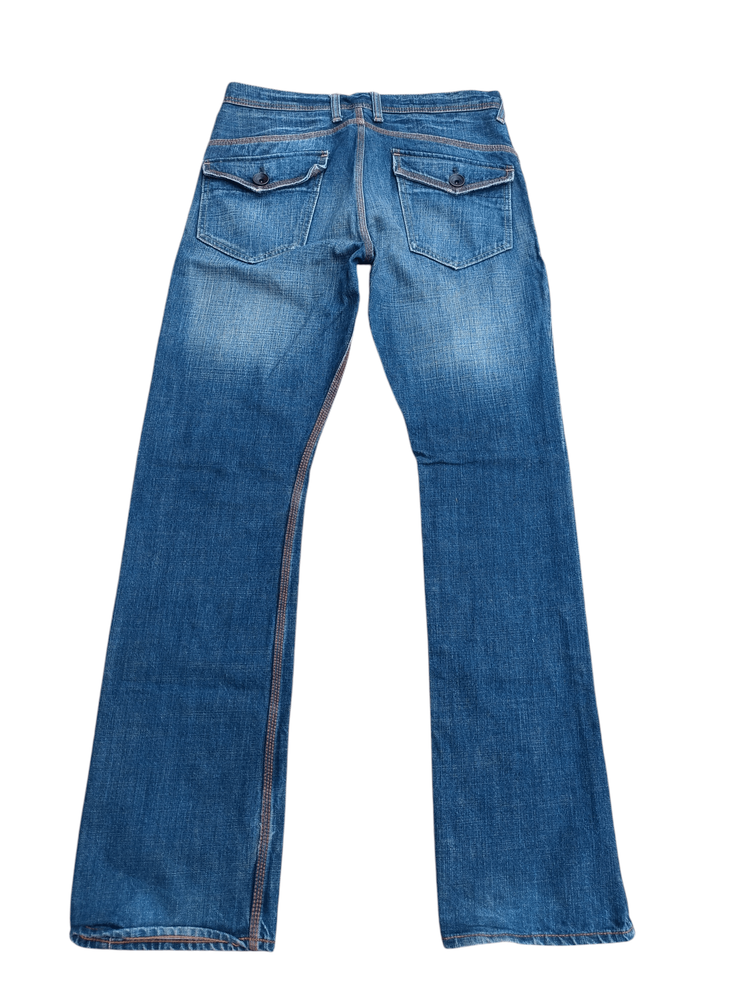 Japanese Brand × Uniqlo 🟦 UJ Jean Selvedege Indigo Whiskers Denim Uniqlo Jeans Size US 30 / EU 46 - 10 Thumbnail