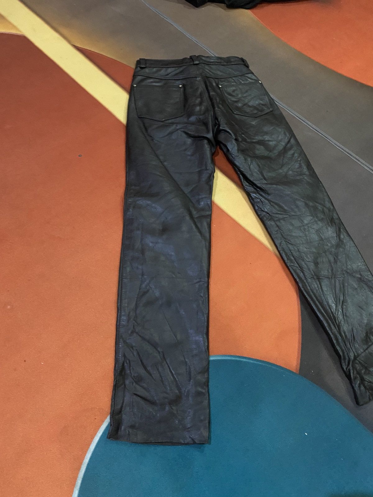 Schott Vintage Schott NYC Black Leather Pants Biker Rocker Style Size US 30 / EU 46 - 14 Thumbnail