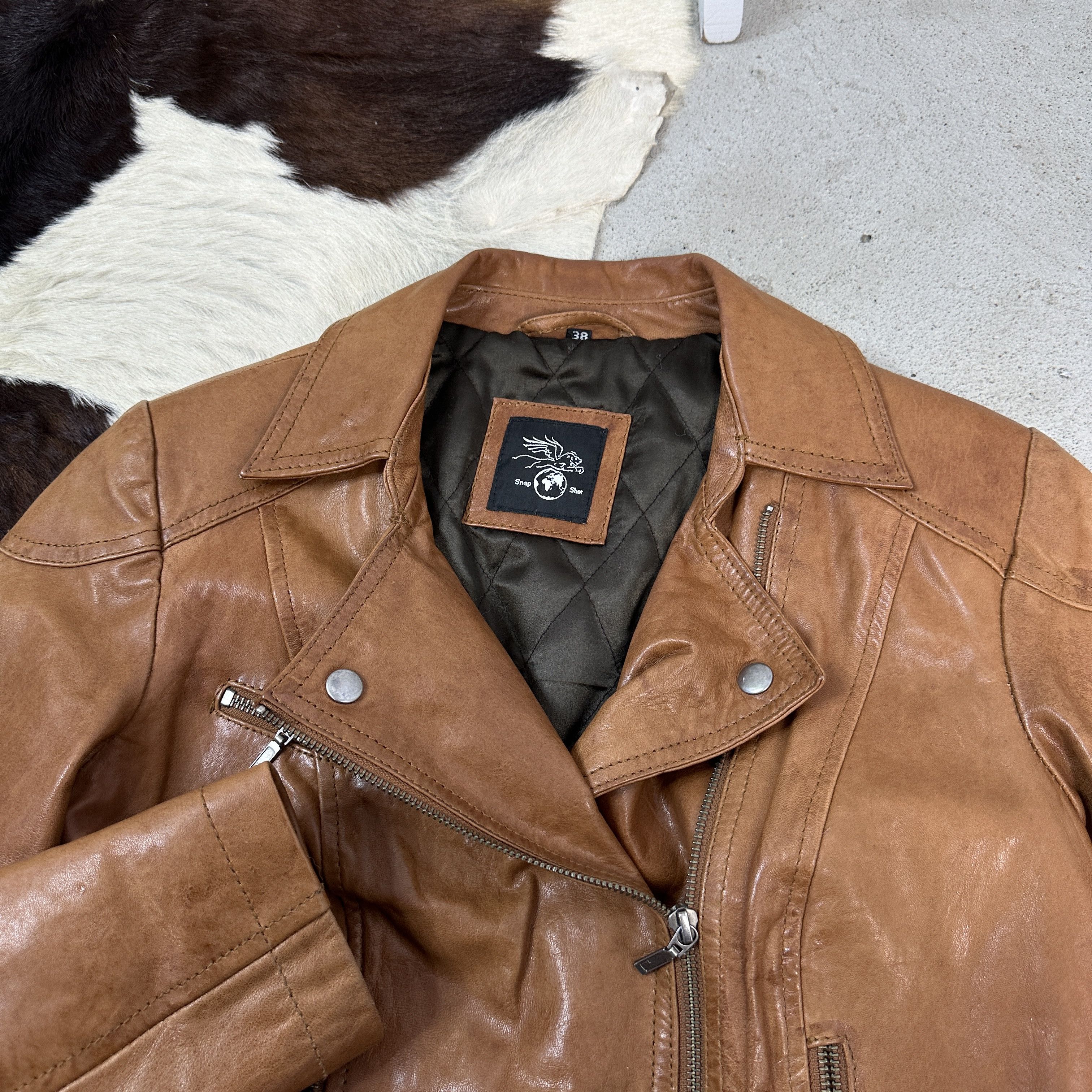 Vintage Women's Vintage Leather Jacket Size M / US 6-8 / IT 42-44 - 3 Thumbnail