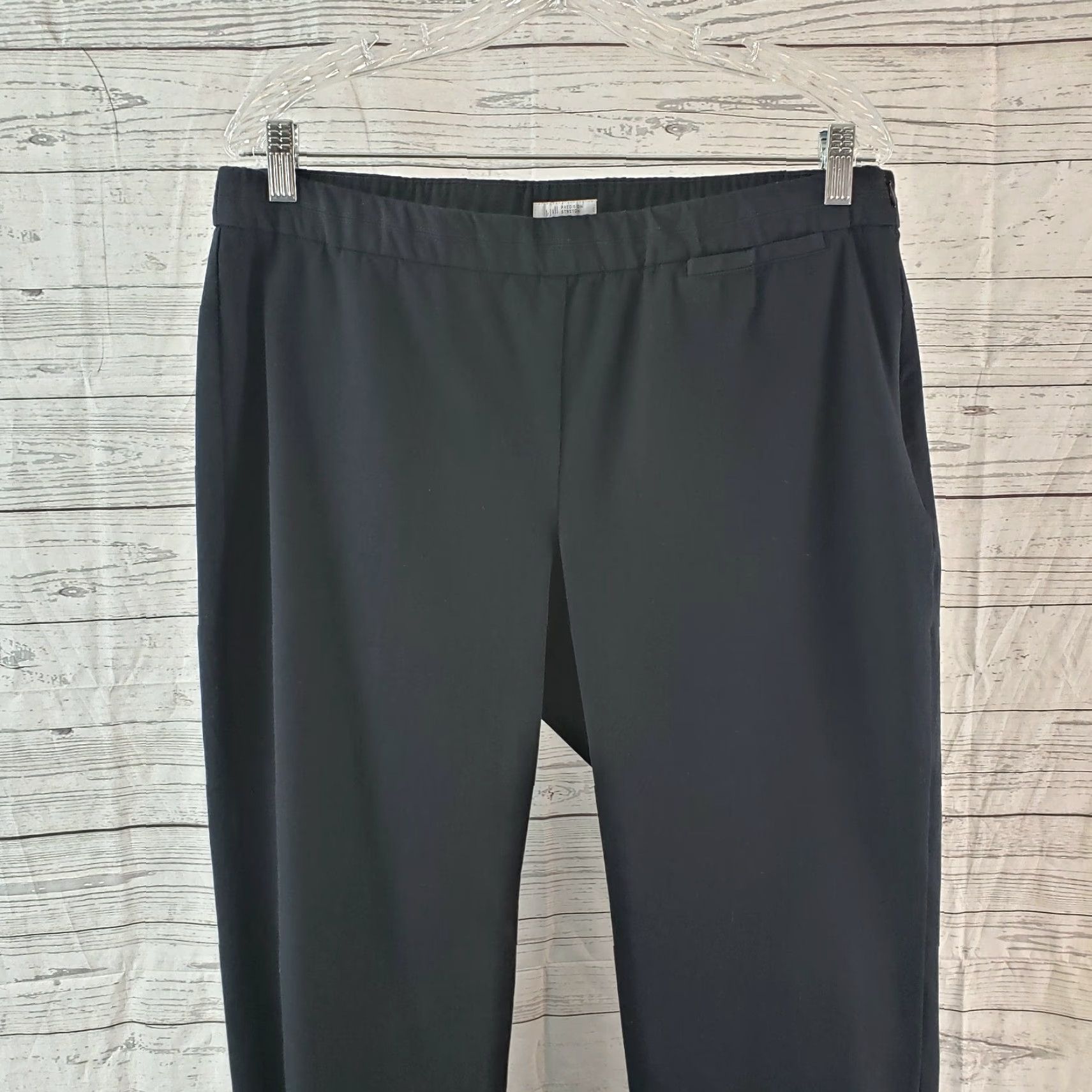 J. Jill J Jill Womens Precision Stretch Cropped Pants Sz 16 Black Mid Rise Side Zip Size 38" / US 16 / IT 52 - 2 Thumbnail