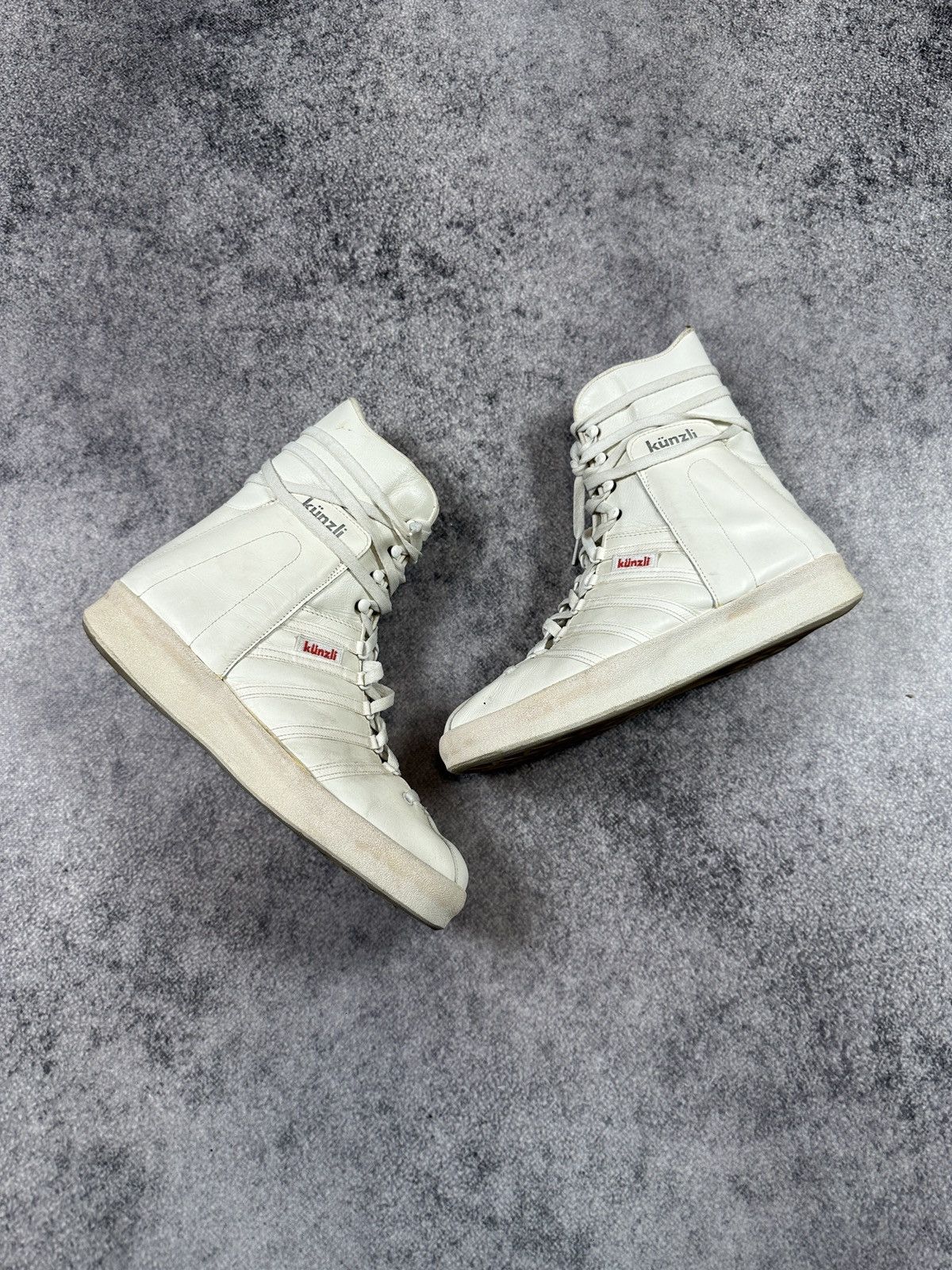 Leather Y2K Vintage Casual White Leather High Sneakers Boots 43 Alt Size US 10 / EU 43 - 2 Thumbnail