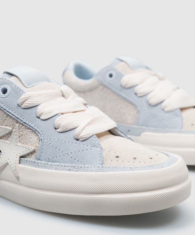 Balenciaga o1s1wg111125 Sunset Skate Low-Top Sneakers in Blue/White Size US 11 / IT 41 - 5 Thumbnail