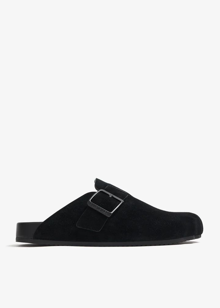 Balenciaga o1in1g0326 Sunday Suede Mules in Black Size US 8 / EU 41 - 1 Thumbnail