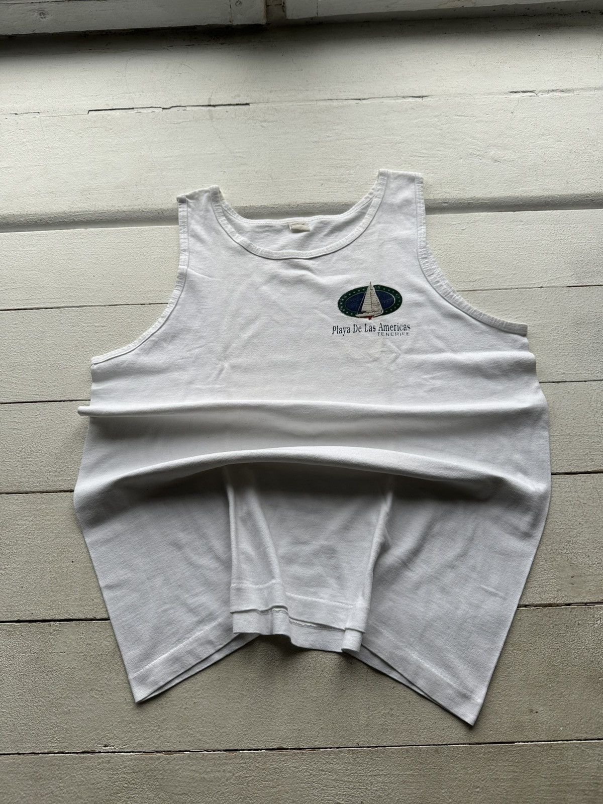 Vintage 🚨VNTG PLAYA DE LAS AMERICAS TENERIFE TANK MEN OCEAN SURF Size US L / EU 52-54 / 3 - 1 Thumbnail