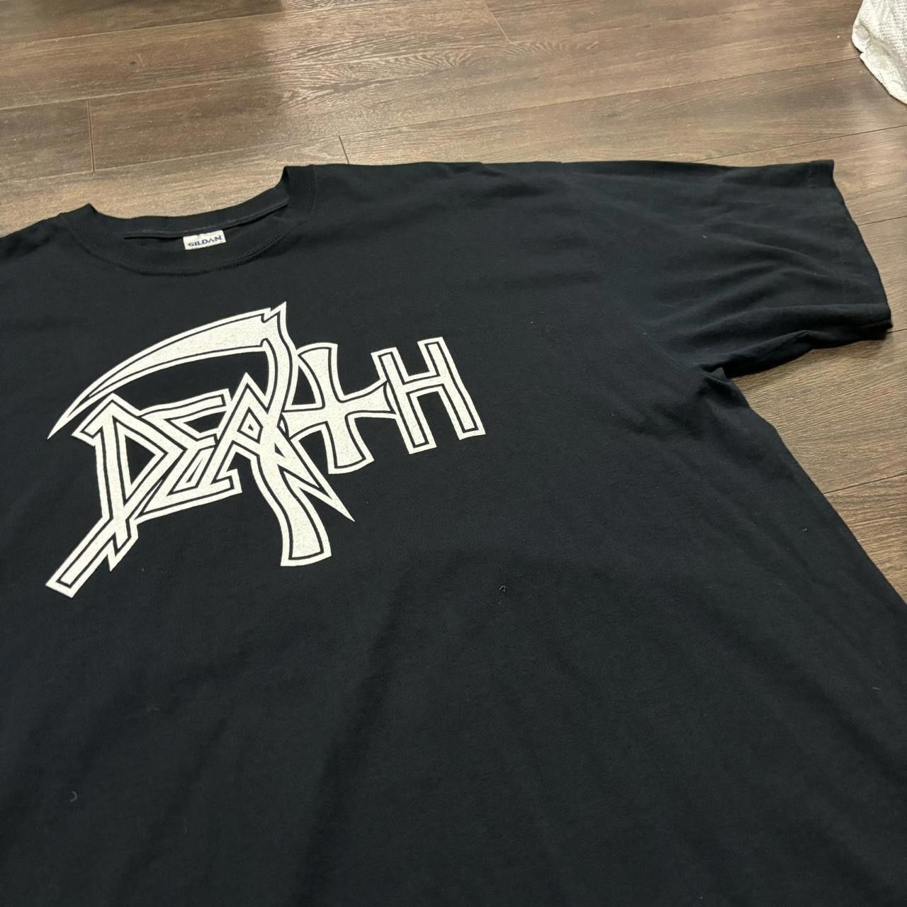 Gildan Vintage Death 100 Pure Organic Metal T Shirt 00s XXL Size US XXL / EU 58 / 5 - 3 Thumbnail