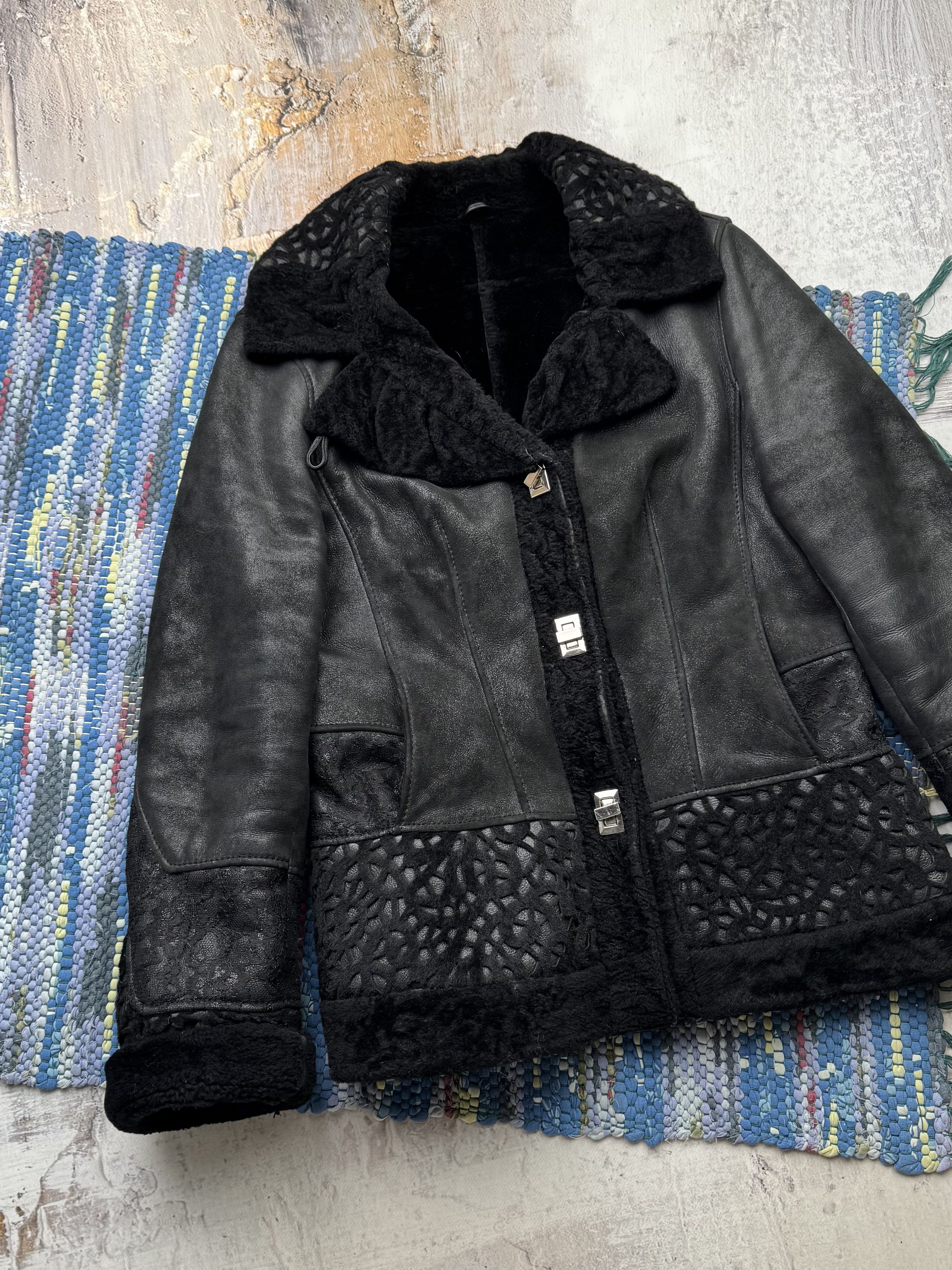 Japanese Brand Vintage Real Sheepskin Coat D15(583)A787 Size L / US 10 / IT 46 - 2 Thumbnail