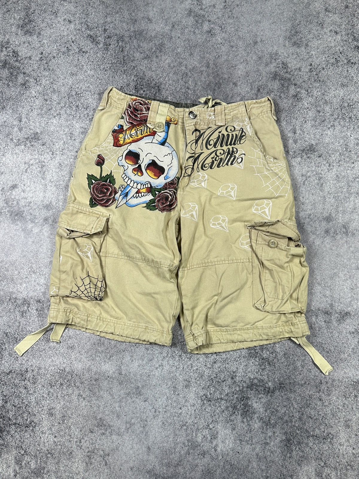 Vintage Y2K vintage Shorts avant garden Ed hardy style Miami ink L Size US 34 / EU 50 - 1 Thumbnail
