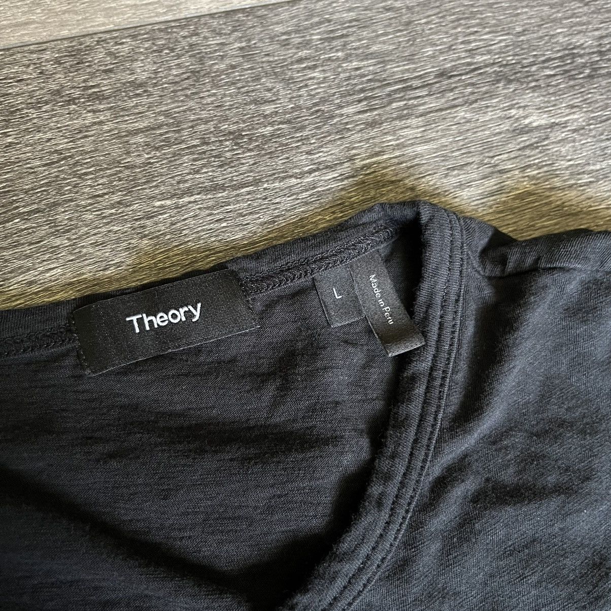 Theory Theory Essential Black Blank Pima Cotton Tee Shirt Size US L / EU 52-54 / 3 - 2 Thumbnail