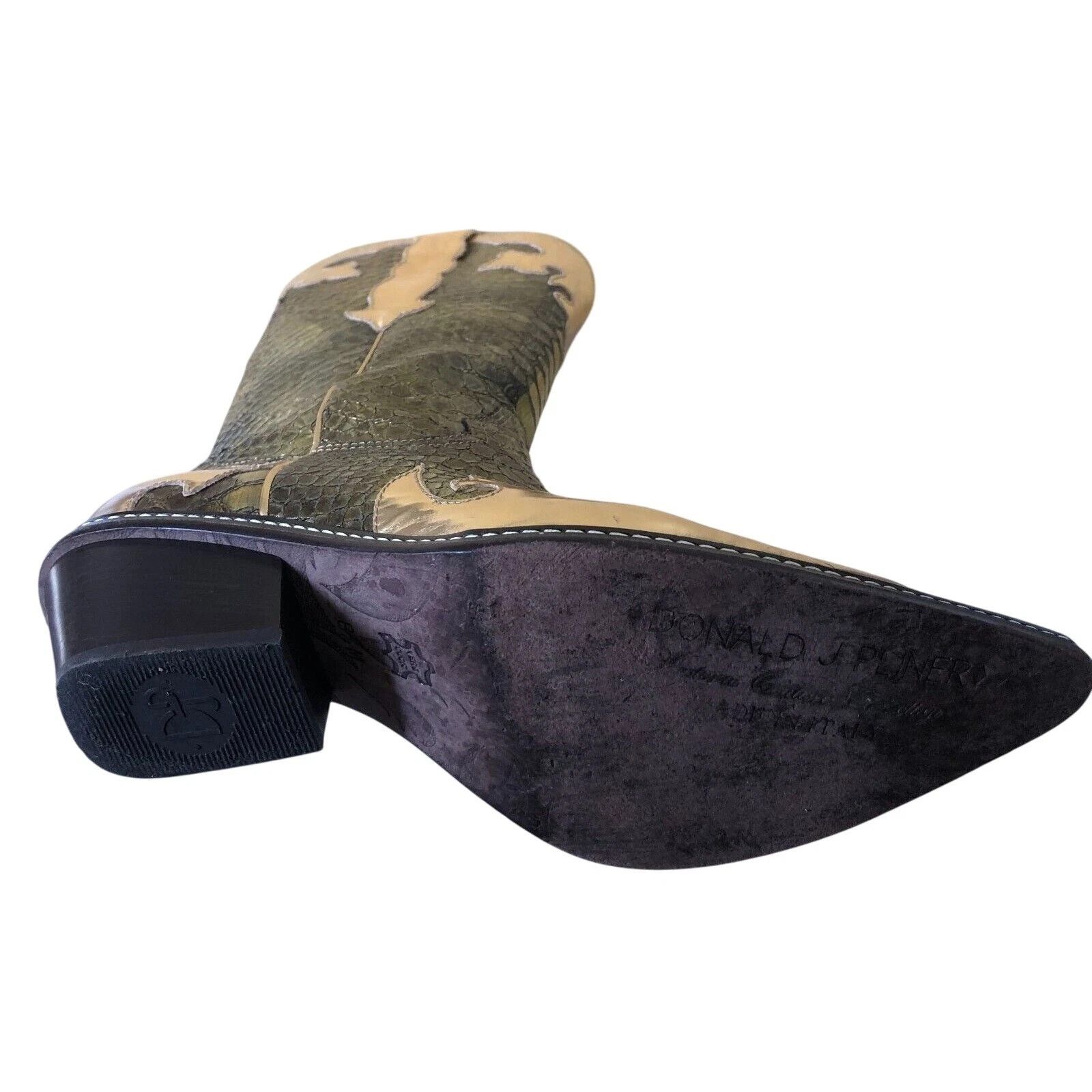 Donald Pliner Donald Pliner Western Metallic Snake Leather Boot $695 Size US 8.5 / IT 38.5 - 7 Thumbnail