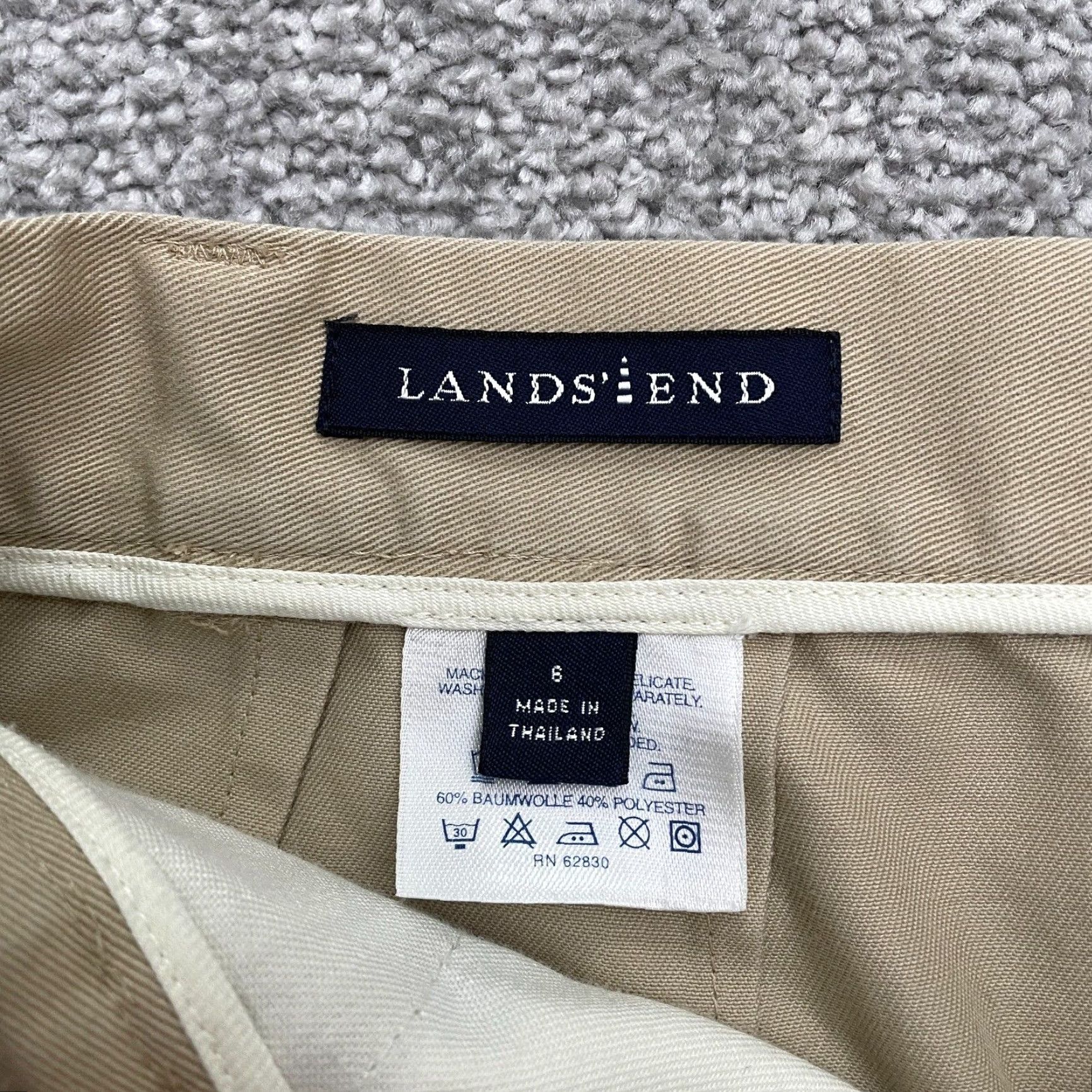 Lands' End Lands' End Dress Pants Womens 6 Brown Straight Pleated High Rise 28x29.5 Pants Size 28" / US 6 / IT 42 - 5 Thumbnail
