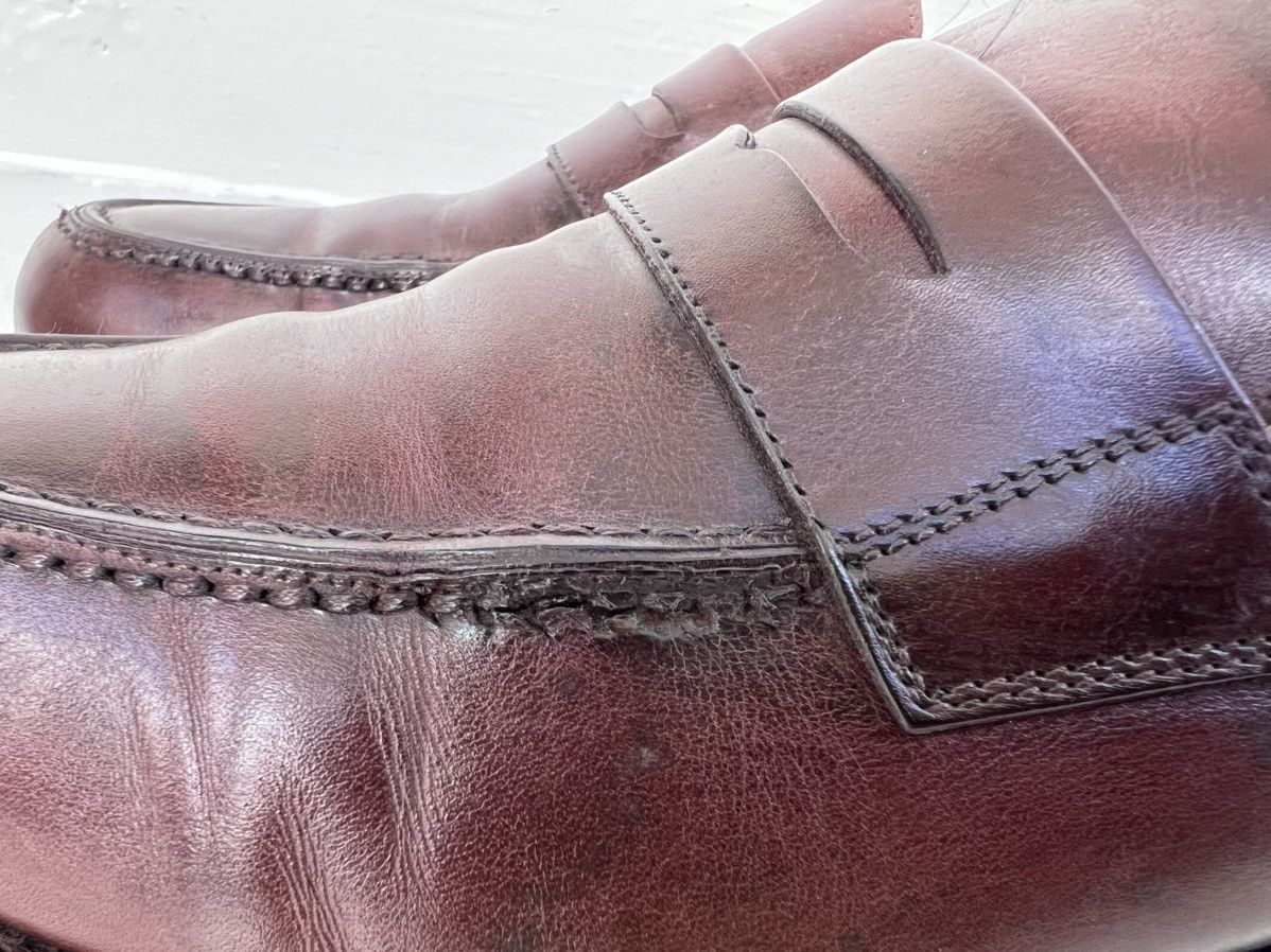 Carmina Carmina Burgundy Penny Loafer Split Toe Shoes Rubber Sole Size US 8 / EU 41 - 5 Thumbnail