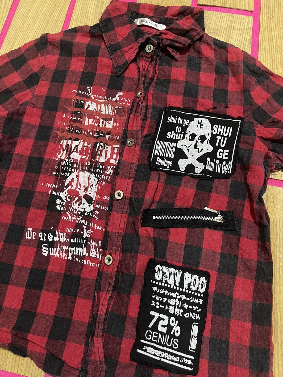 If Six Was Nine Y2K CHYAN IN short sleeve shirt skull ifsix style Size M / US 6-8 / IT 42-44 - 2 Thumbnail
