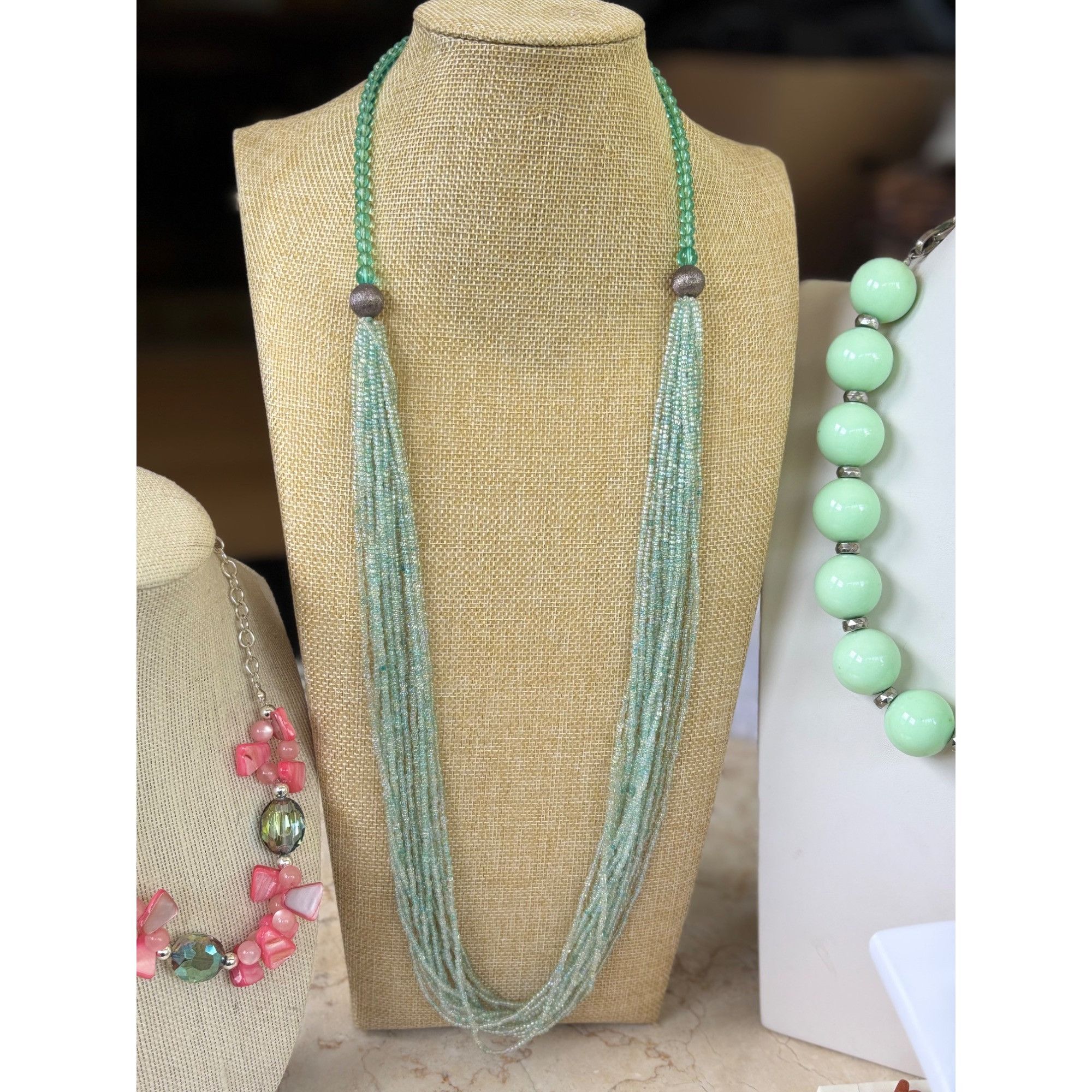 Other Spring/Summer PastelColorful Beaded & Gemstone Statement Ne Size ONE SIZE - 2 Thumbnail