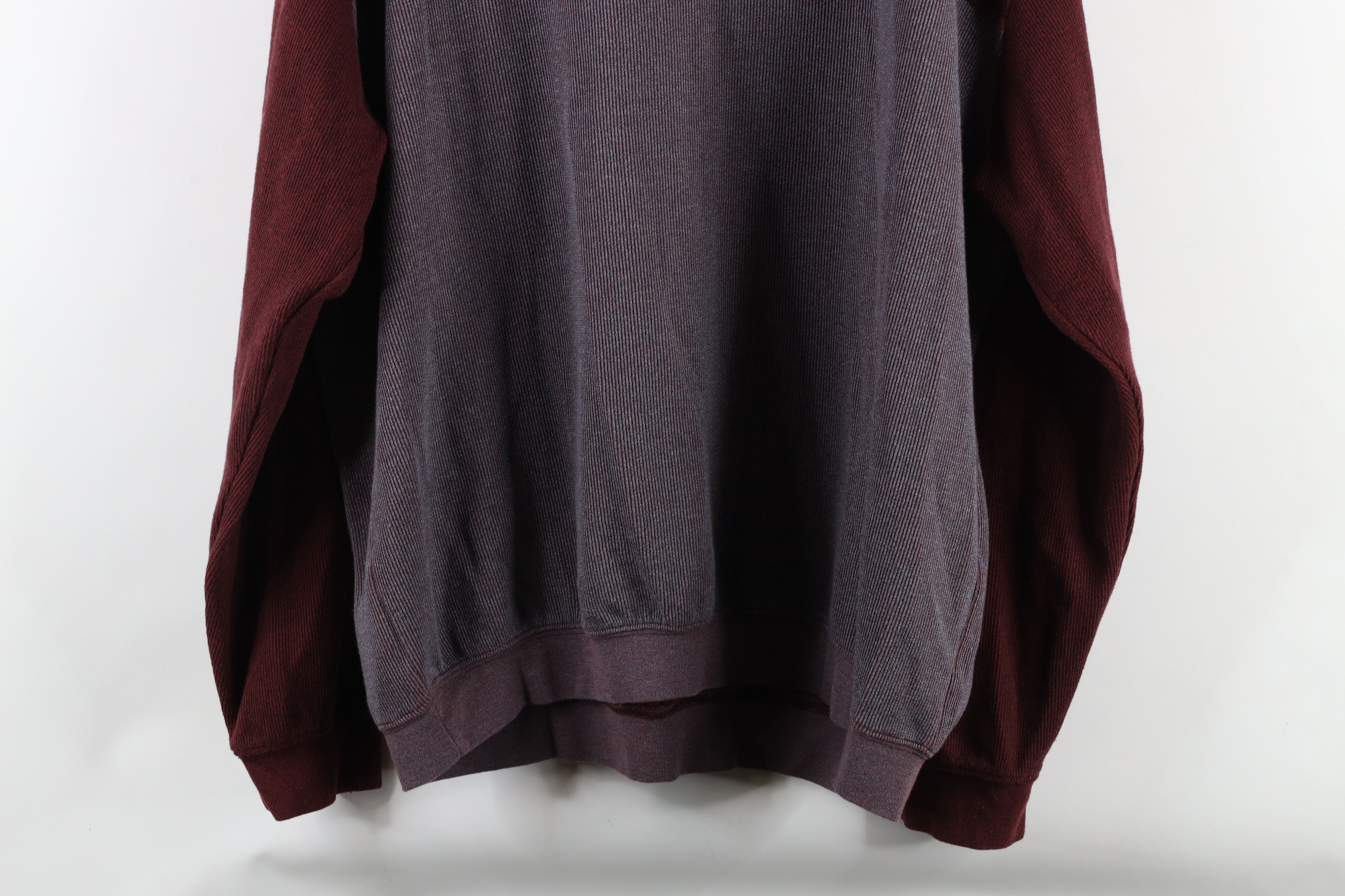 Vintage Vintage 90s Streetwear Ribbed Knit Long Sleeve Pullover Polo Size US XL / EU 56 / 4 - 8 Thumbnail