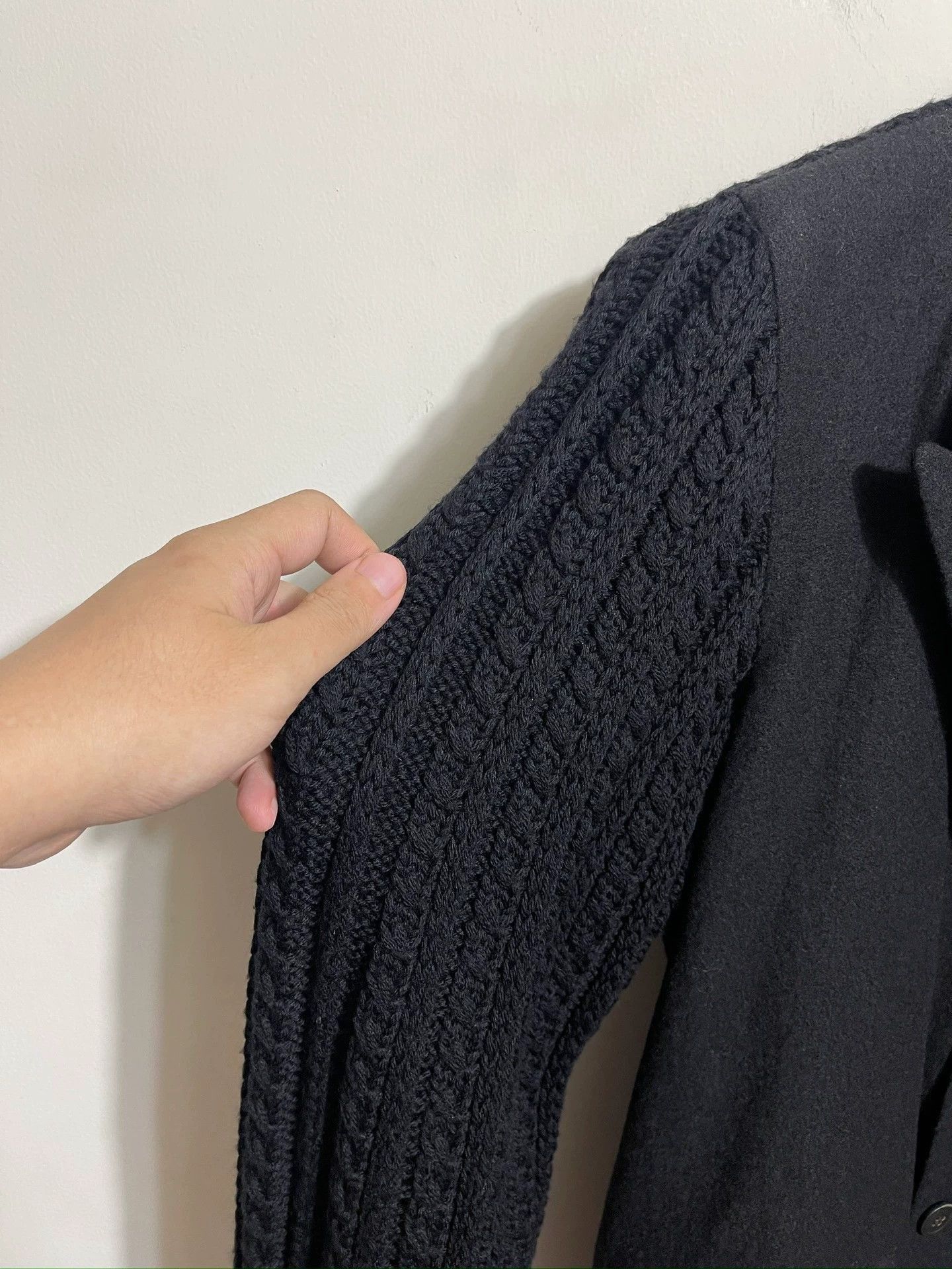 Dolce & Gabbana Black Blazer-Style Jacket with Knit Sleeves, Size L Size US XXS / EU 40 - 4 Thumbnail