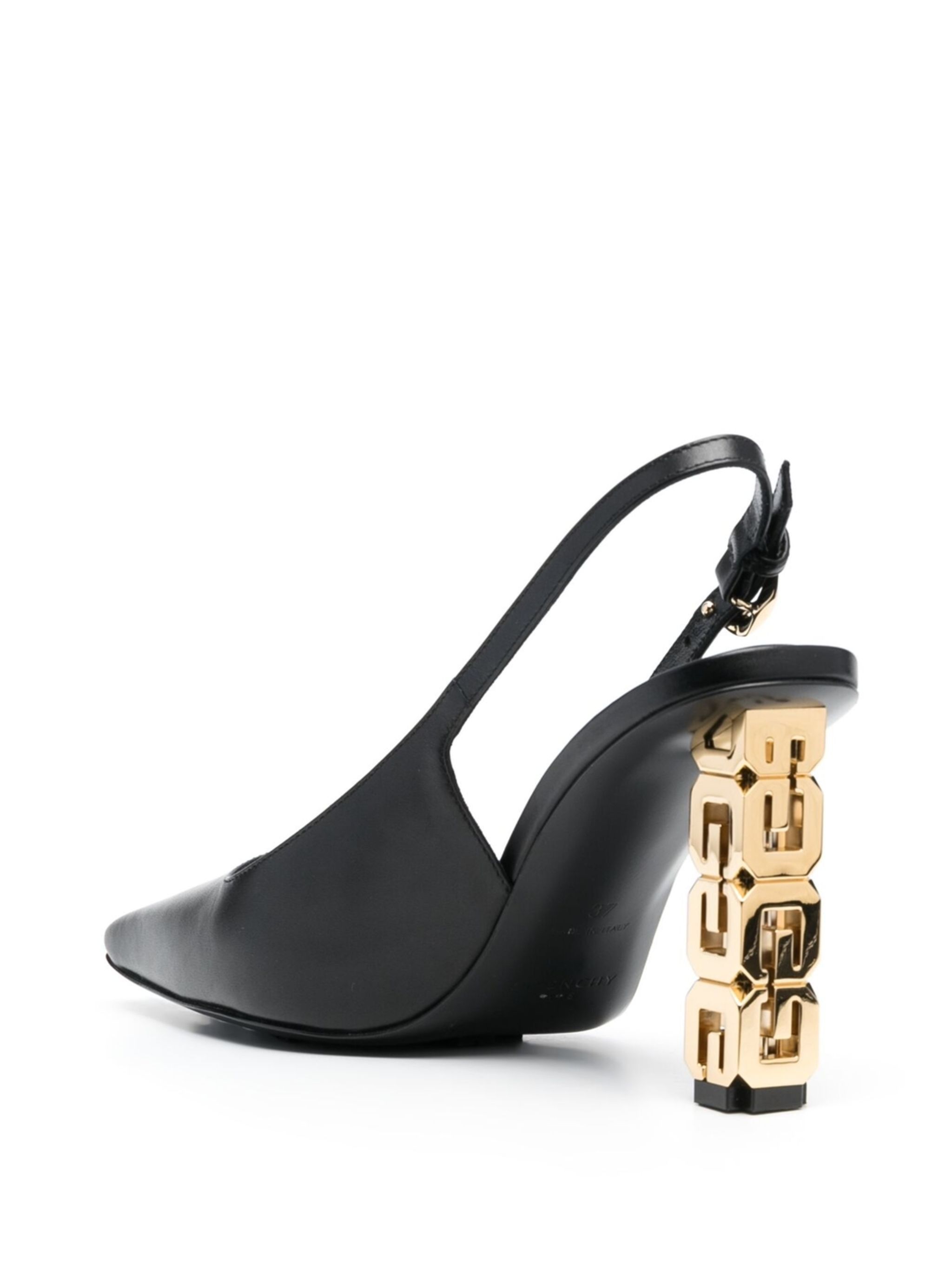 Givenchy o1srvl11e1124 G-Cube 50mm Slingback Heels in Black Size US 10 / IT 40 - 3 Thumbnail