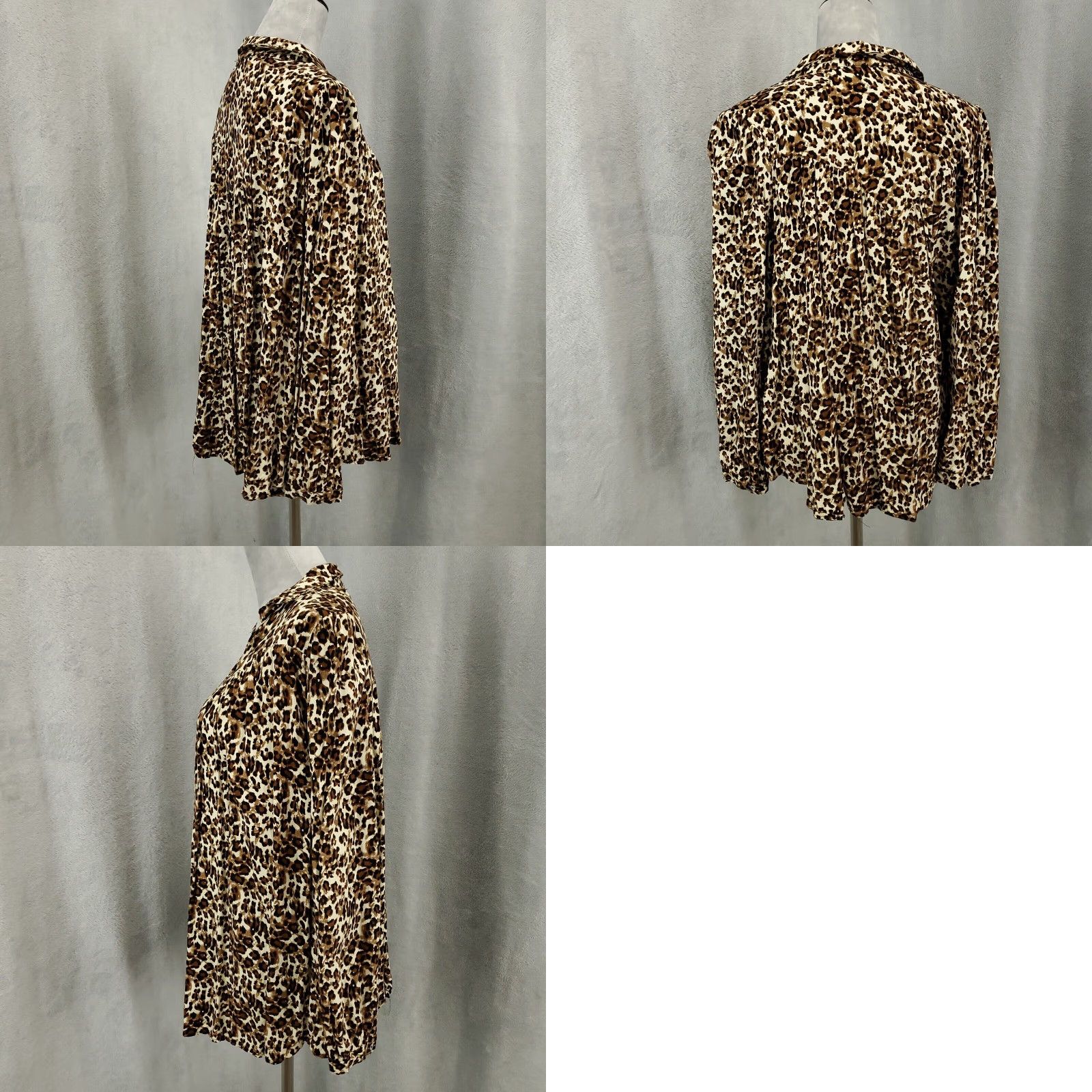 Vintage Womens Leopard Print Tunic Oversize Medium Long Sleeve V-Neck Collared Blouse Casual Shirt Oversized Modern UMGeE Size M / US 6-8 / IT 42-44 - 8 Thumbnail
