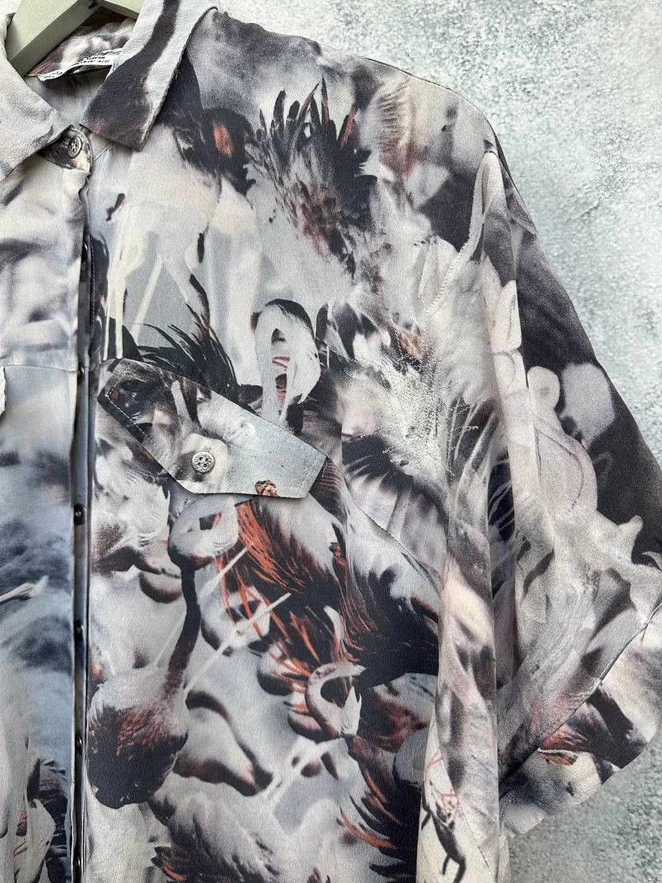 Allsaints Allsaints Spitalfields Antalya Shirt Dress Swans 100% Silk Size M / US 6-8 / IT 42-44 - 5 Thumbnail