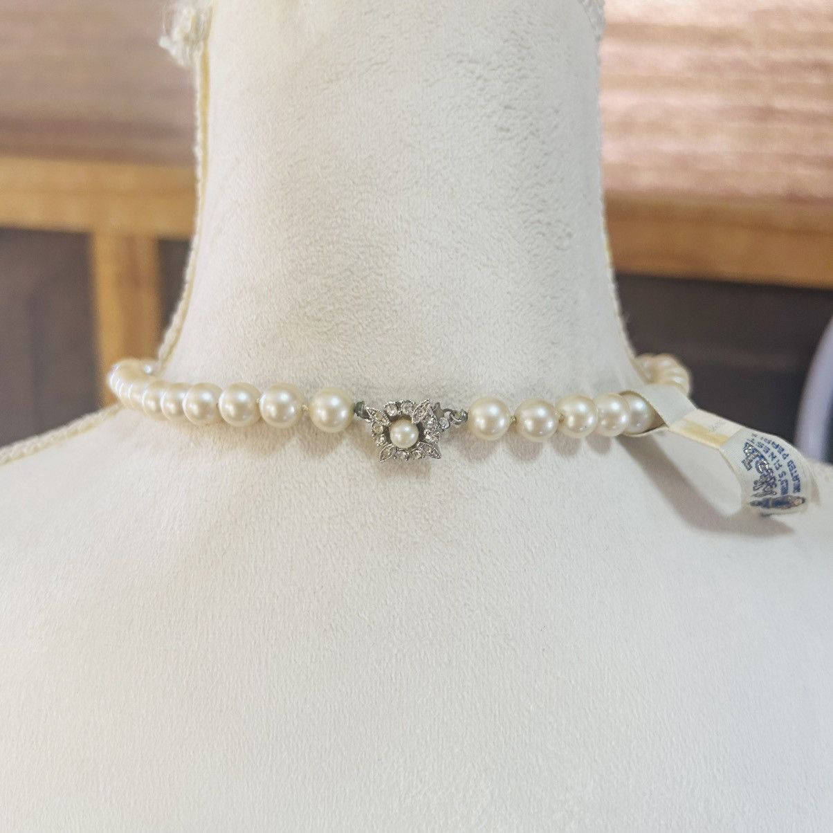 Vintage Vintage 1940s-50s Deltah Fine Simulated pearl necklace Size ONE SIZE - 4 Thumbnail