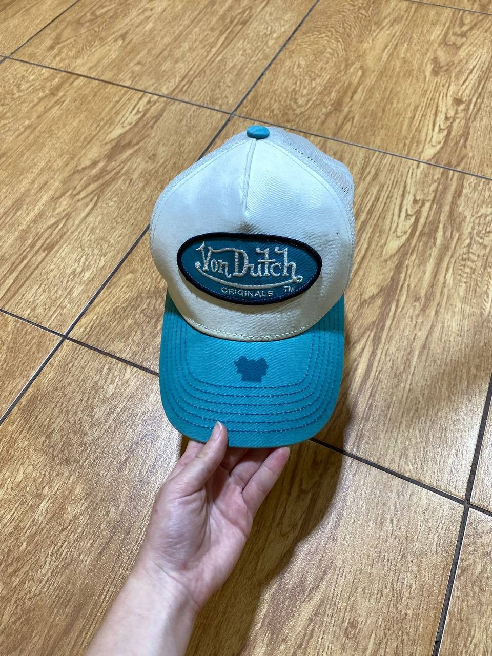Von Dutch Von Dutch Distressed Tracker Hat Logo Blue Size ONE SIZE - 6 Thumbnail