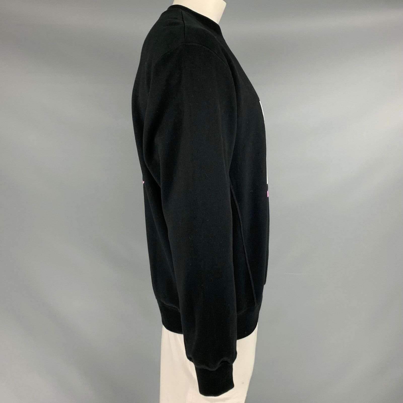 Opening Ceremony L Black Multi Color Logo Cotton Crew-Neck Sweatshirt Size US L / EU 52-54 / 3 - 3 Thumbnail