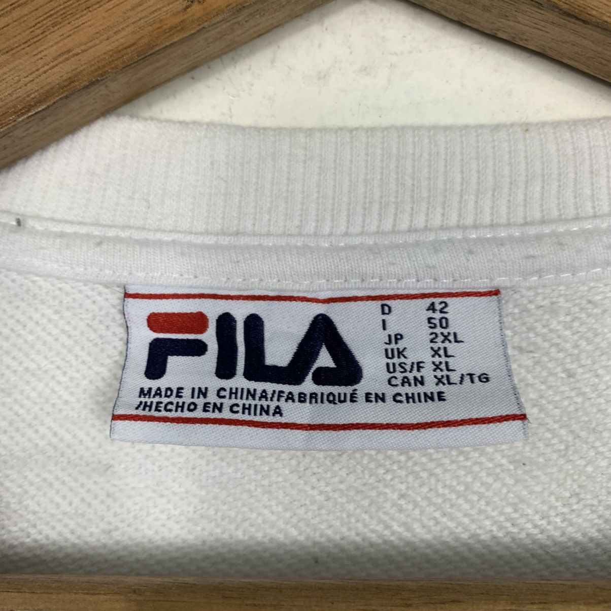 Fila Fila Small Logo White Crewneck Sweatshirt Size US M / EU 48-50 / 2 - 11 Thumbnail