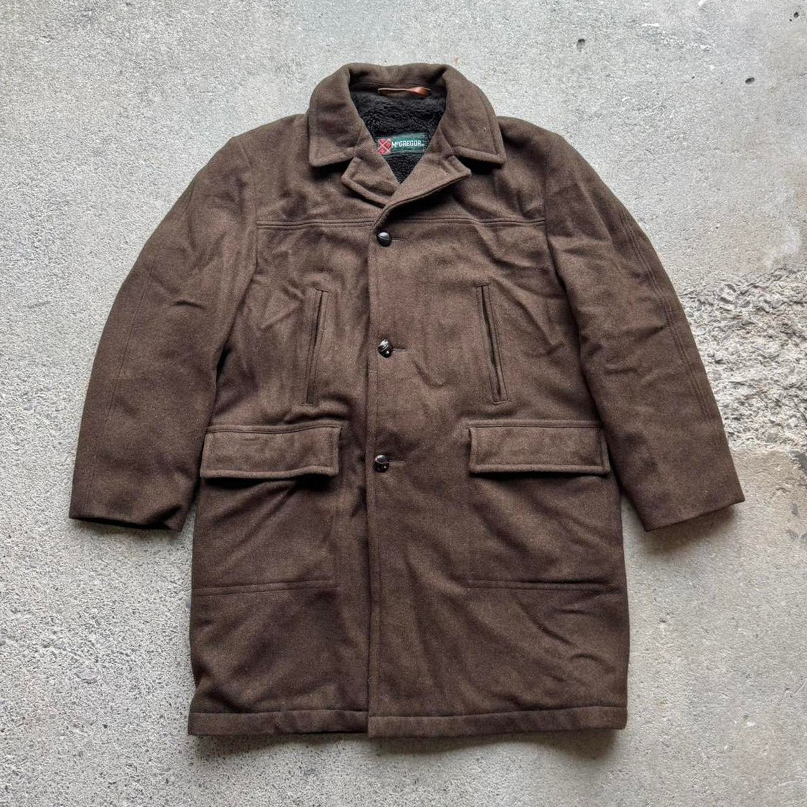 McGregor 70s McGregor Pile Lined Heavy Wool Coat with Detachable Hood Size US L / EU 52-54 / 3 - 1 Thumbnail